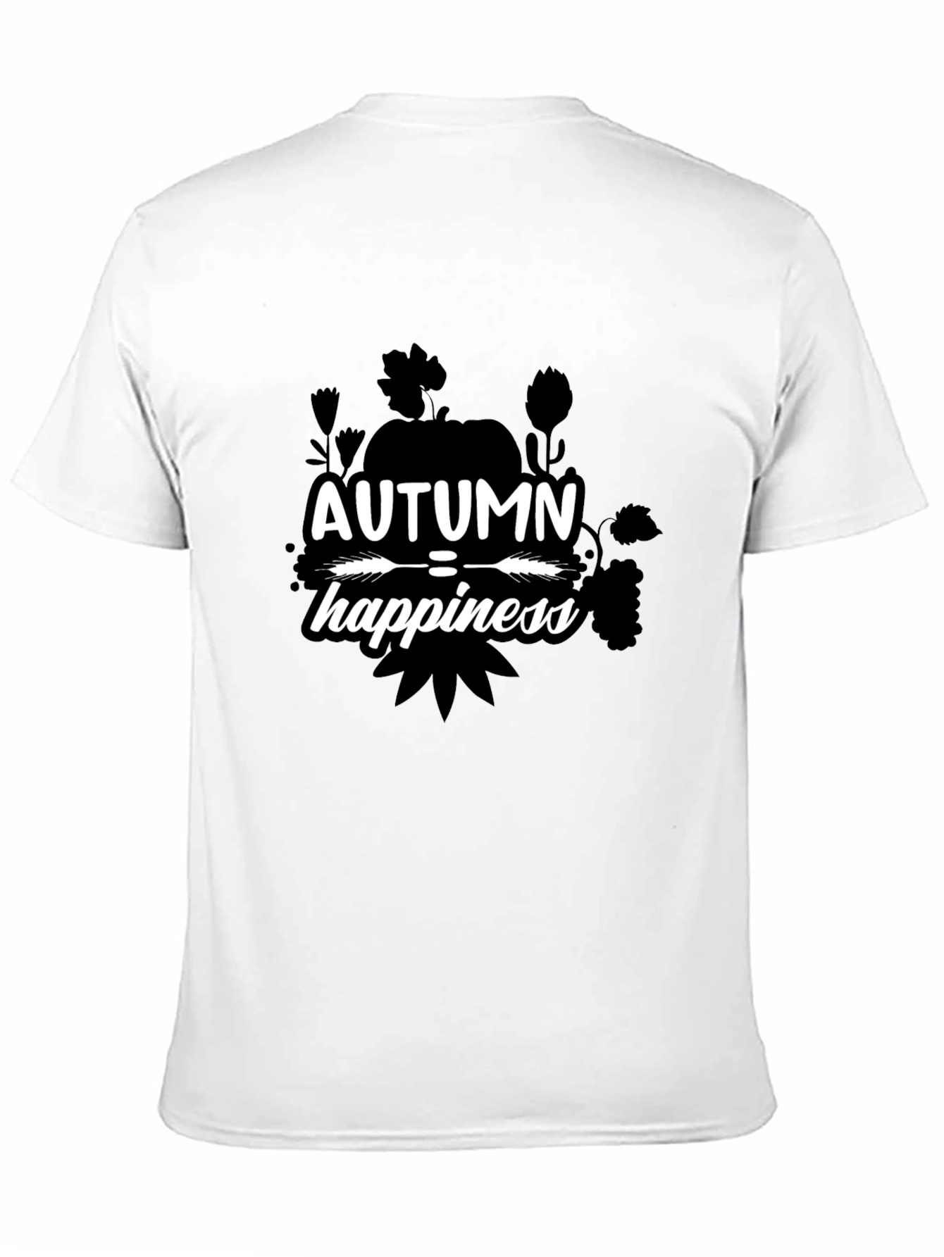 Autumn Happiness T-Shirt - Black Graphic Tee