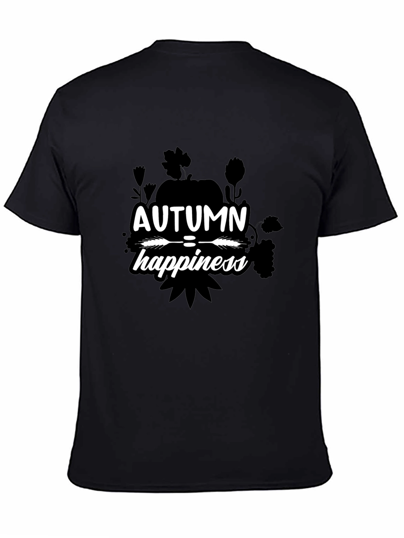 Autumn Happiness T-Shirt - Black Graphic Tee