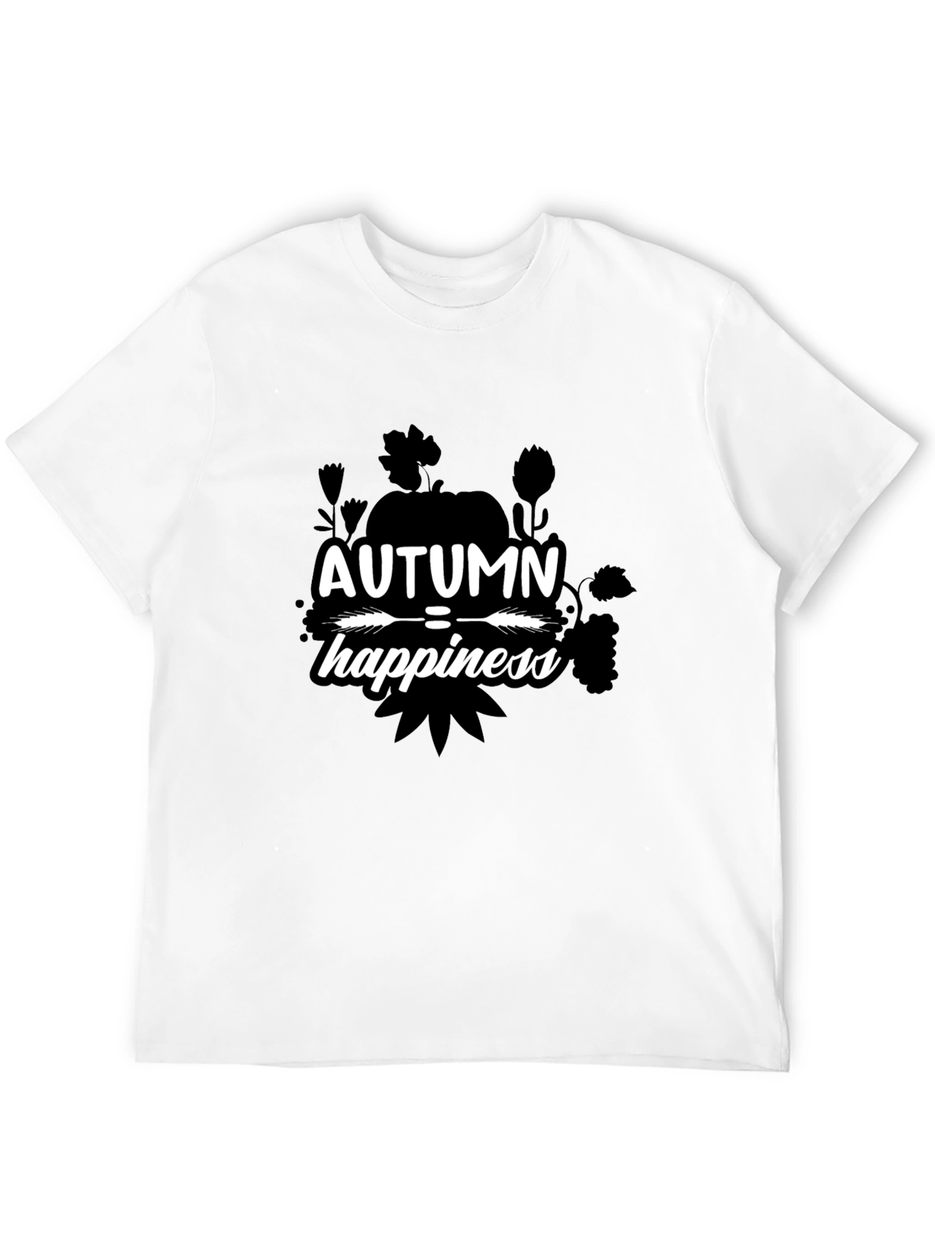 Autumn Happiness T-Shirt - Black Graphic Tee