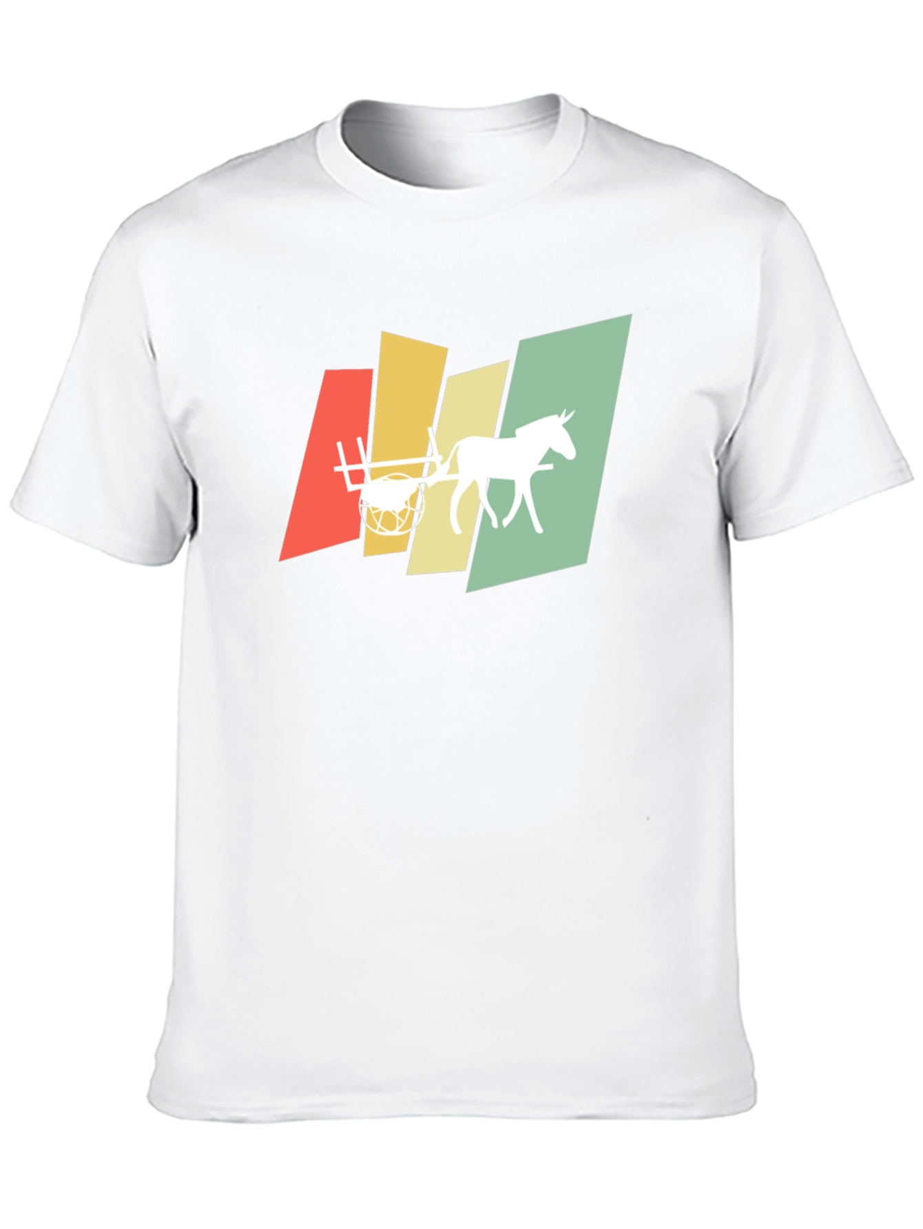 Retro Horse and Cart Graphic T-Shirt