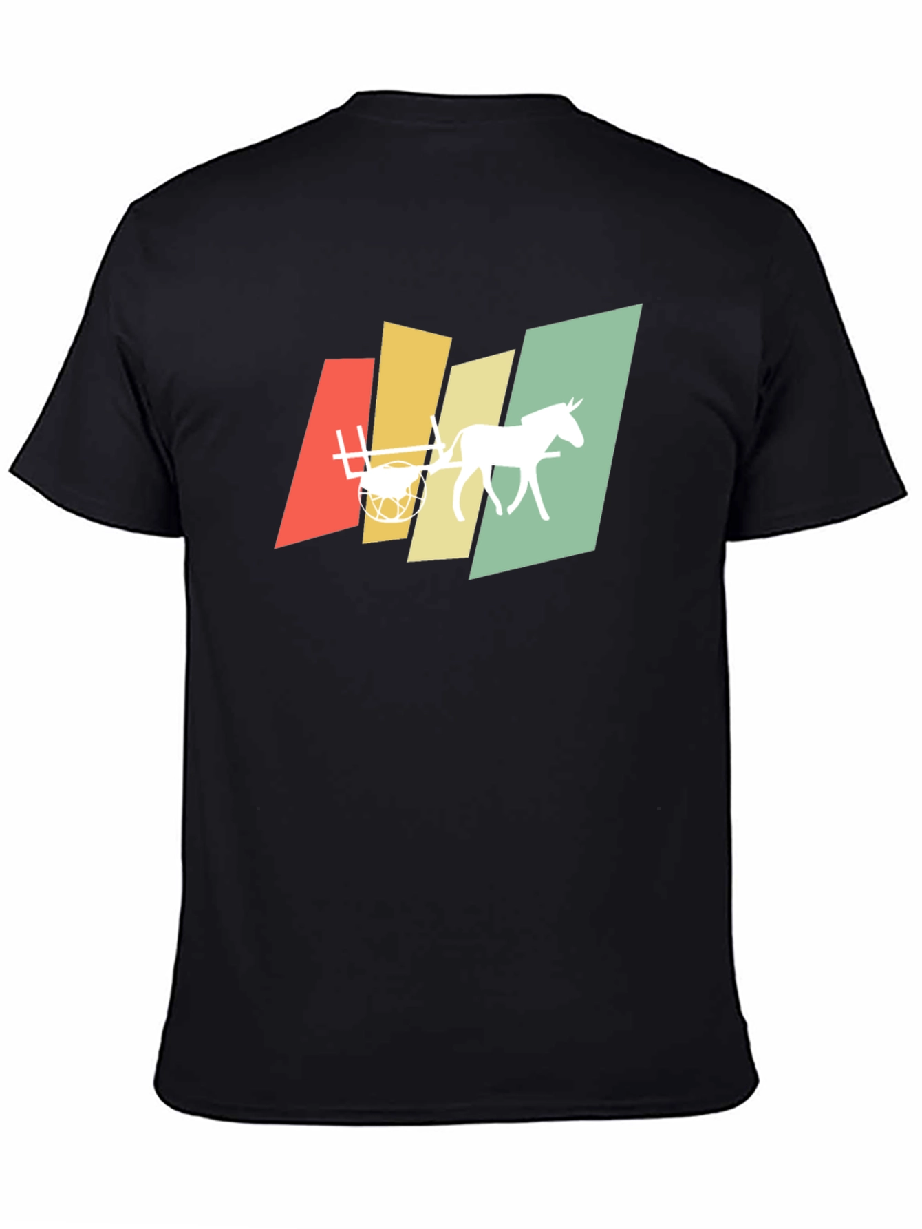 Retro Horse and Cart Graphic T-Shirt