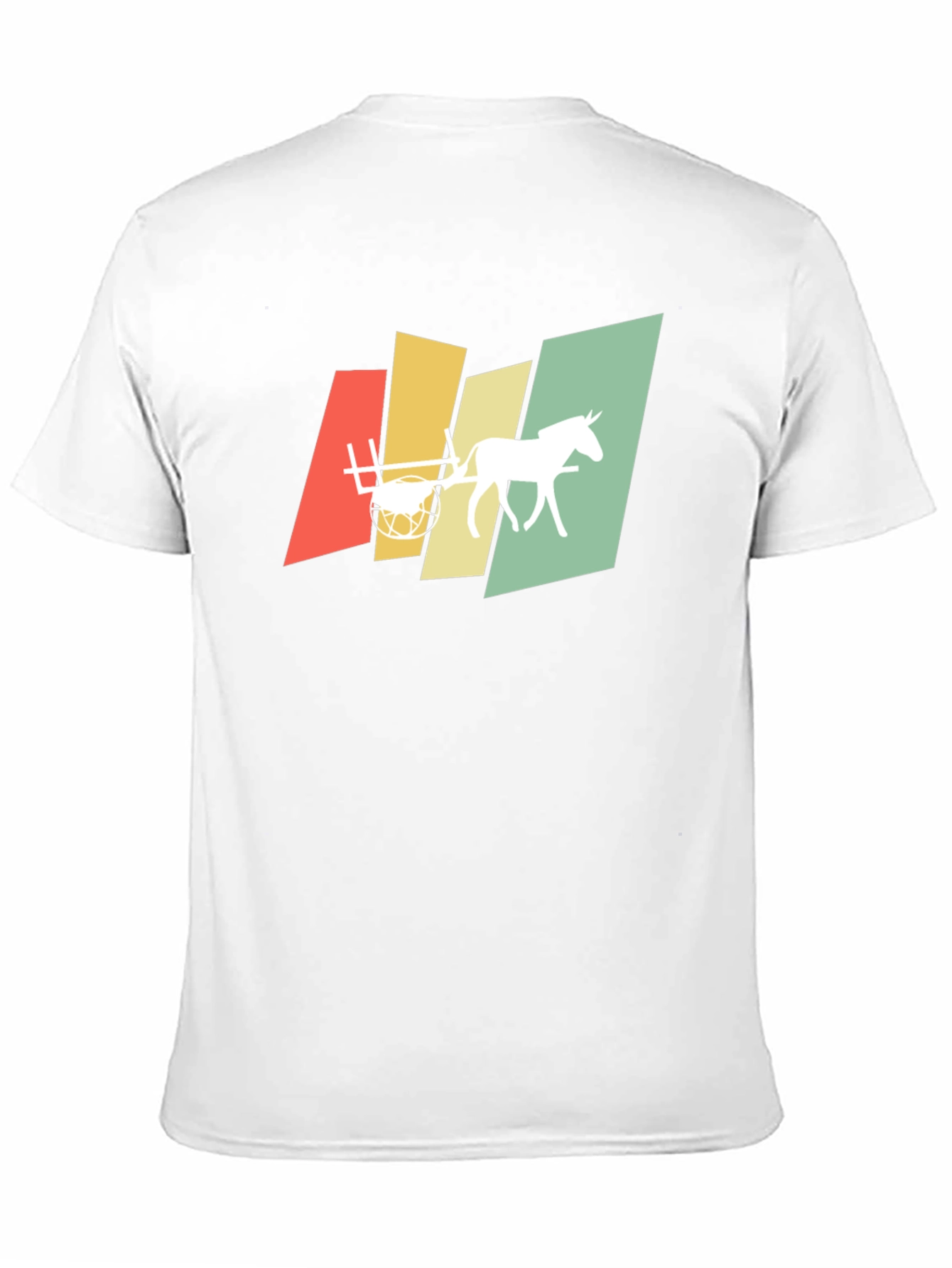 Retro Horse and Cart Graphic T-Shirt