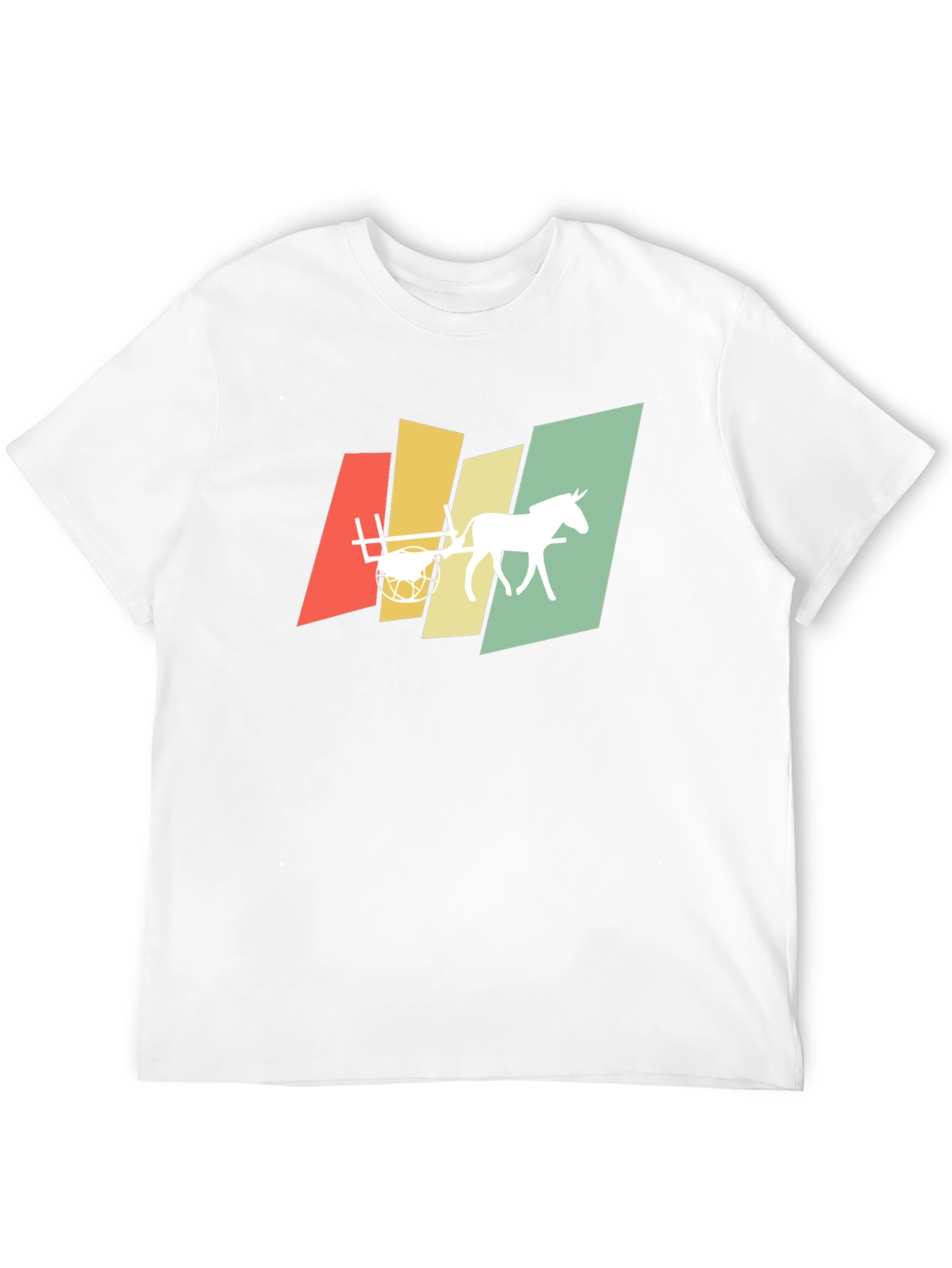 Retro Horse and Cart Graphic T-Shirt