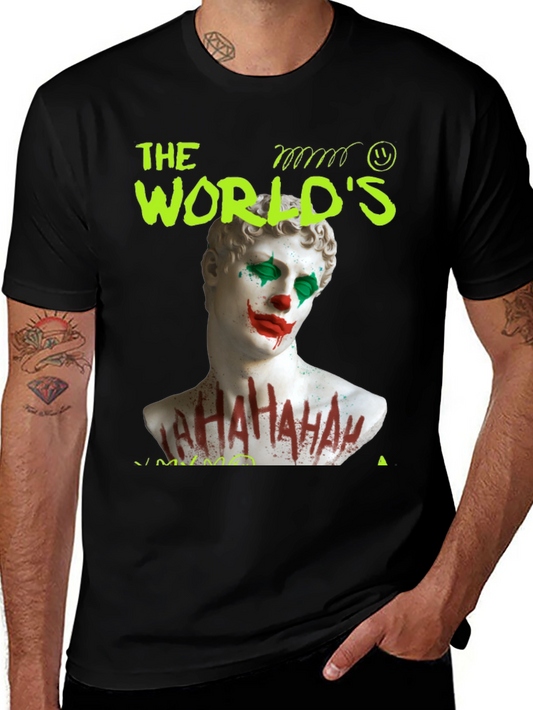 The Worlds Joker T-Shirt - Classic Bust Graphic Tee
