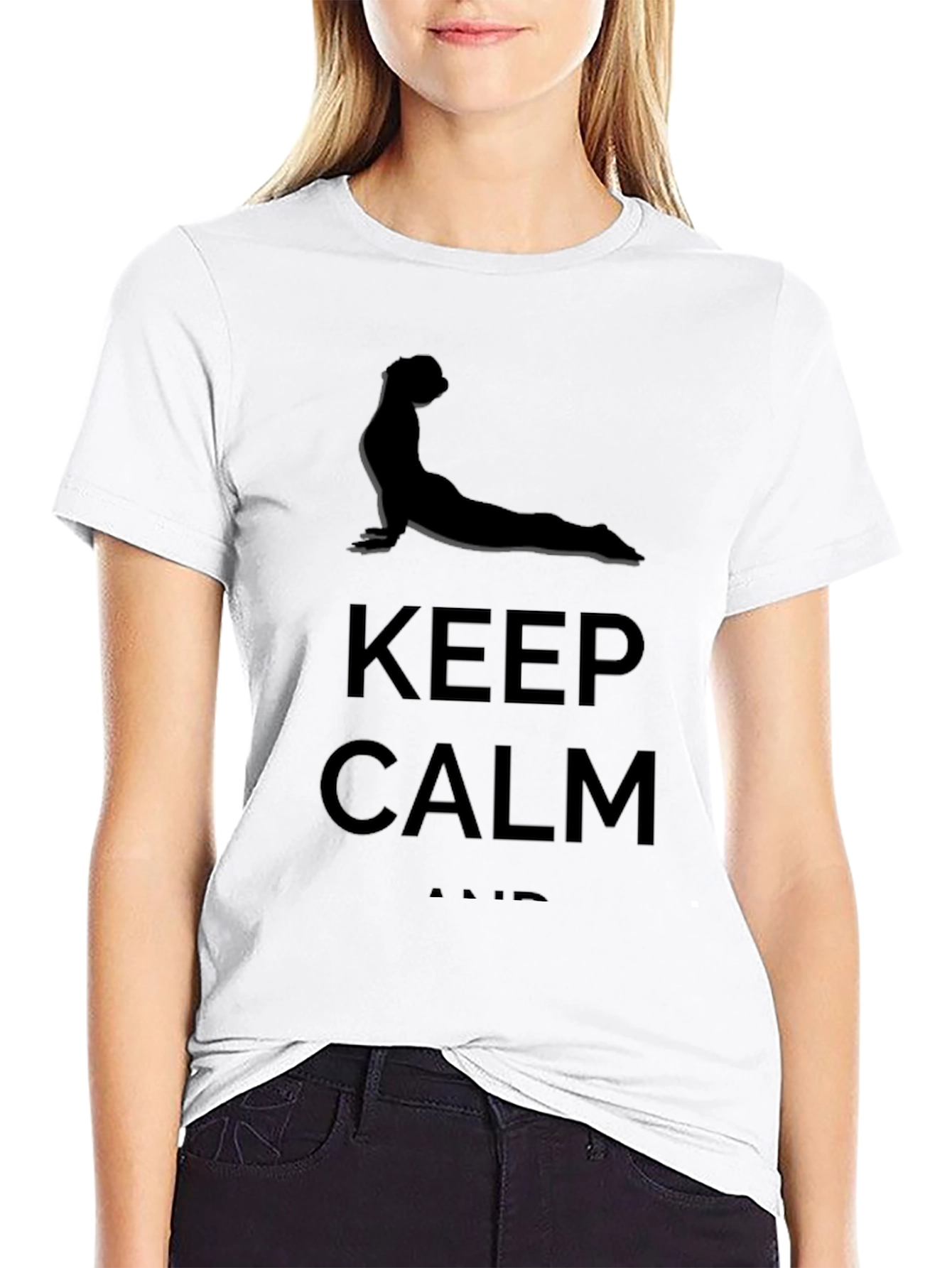 Keep Calm Yoga Graphic T-Shirt