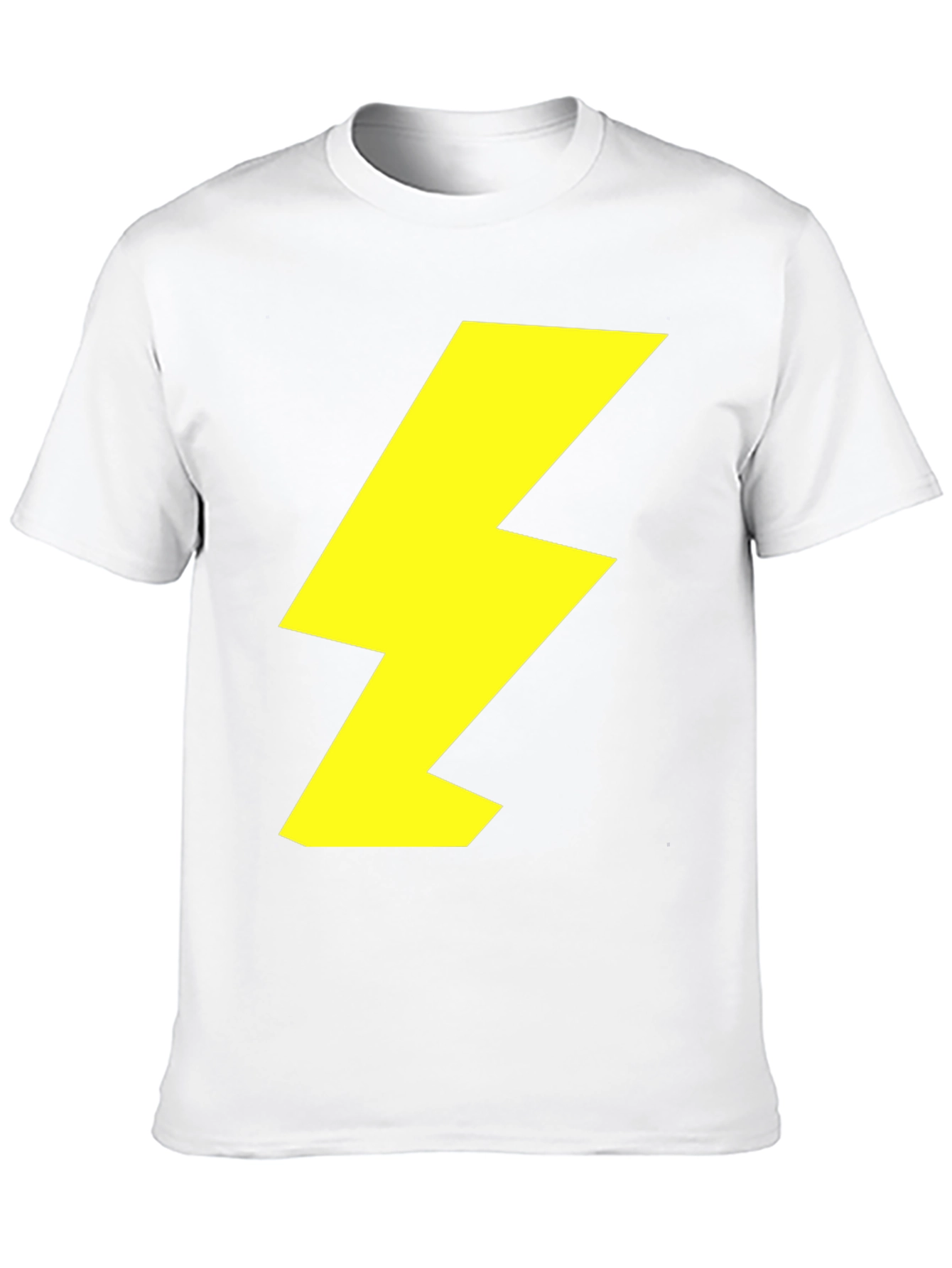 Lightning Bolt Graphic Tee - Black Cotton Shirt
