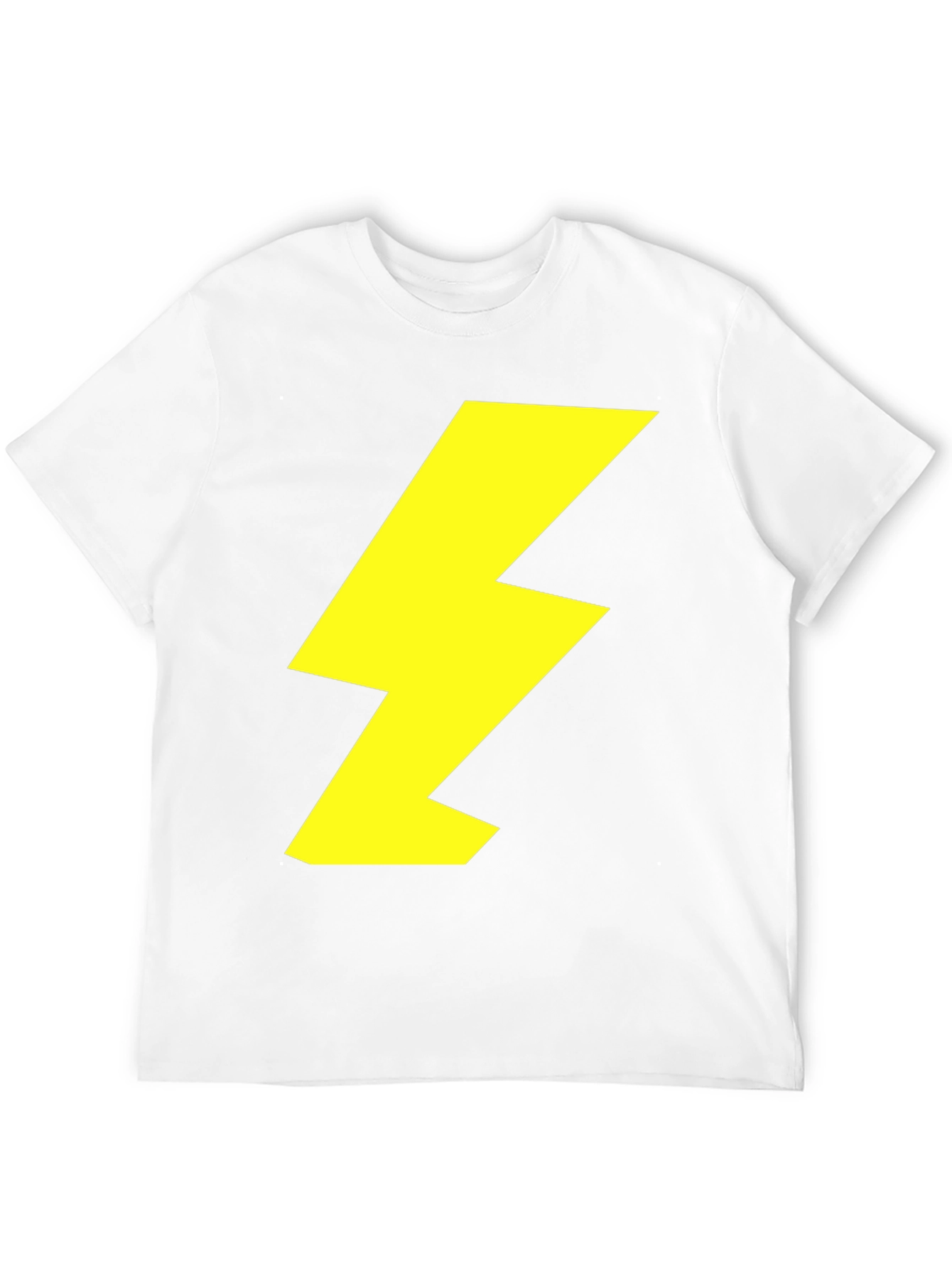 Lightning Bolt Graphic Tee - Black Cotton Shirt
