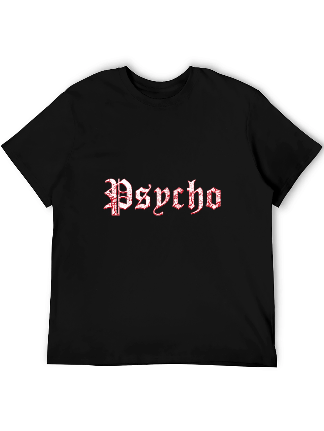 Psycho Gothic Style Black T-Shirt