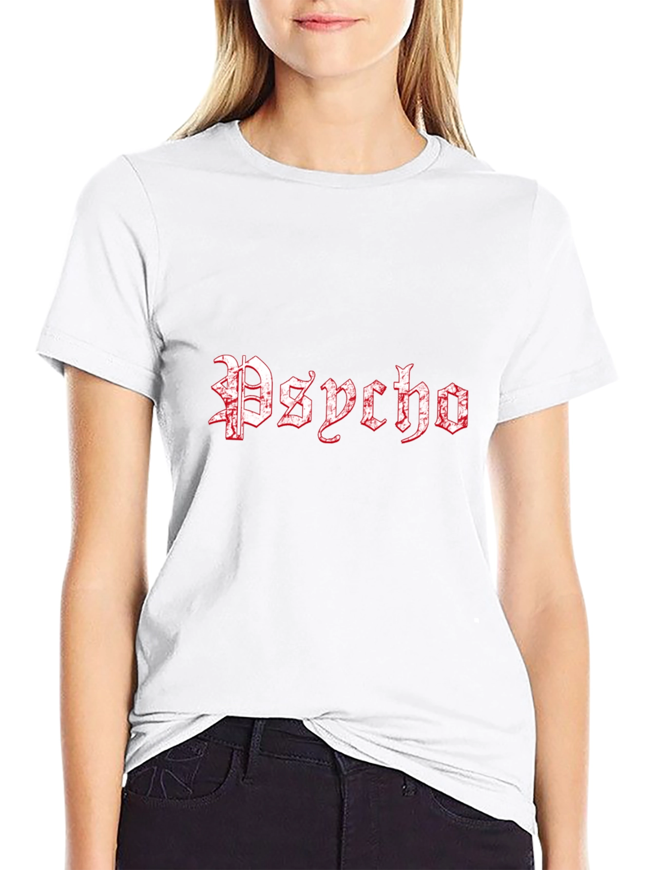 Psycho Gothic Style Black T-Shirt