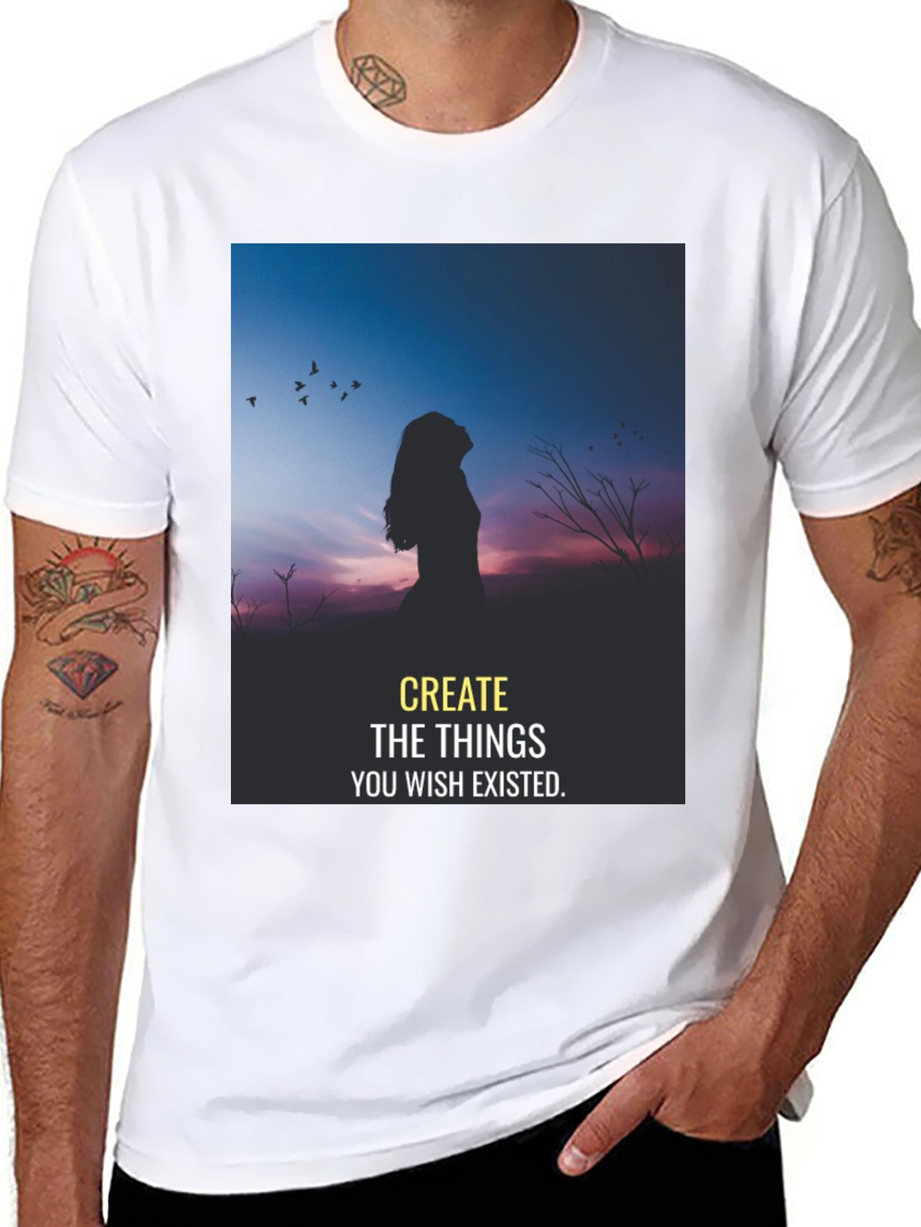Inspirational Silhouette T-Shirt: Dream It Create It