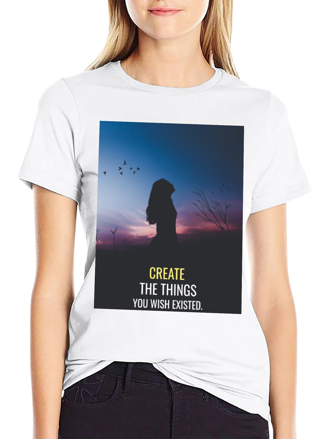 Inspirational Silhouette T-Shirt: Dream It Create It