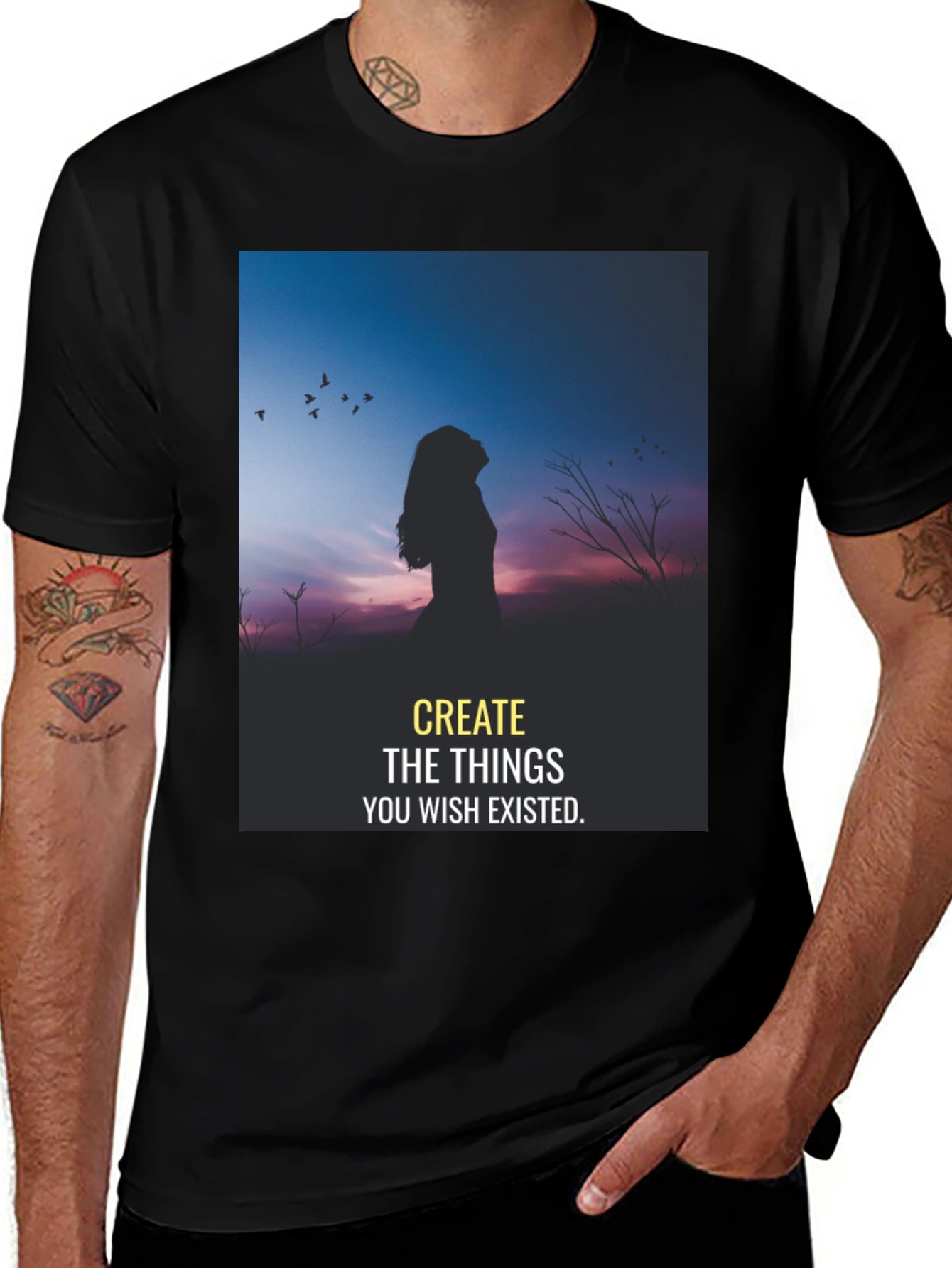 Inspirational Silhouette T-Shirt: Dream It Create It
