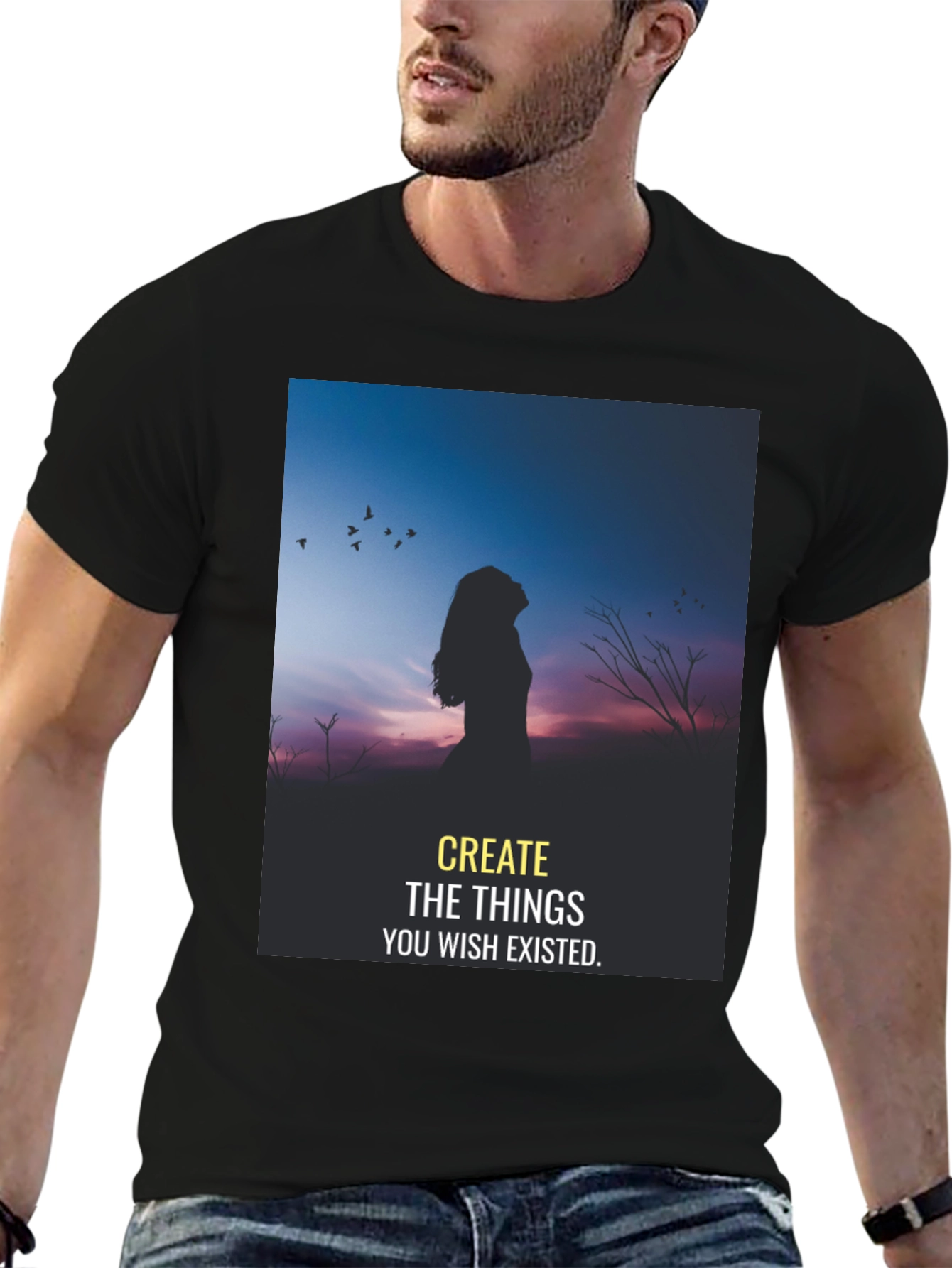 Inspirational Silhouette T-Shirt: Dream It Create It