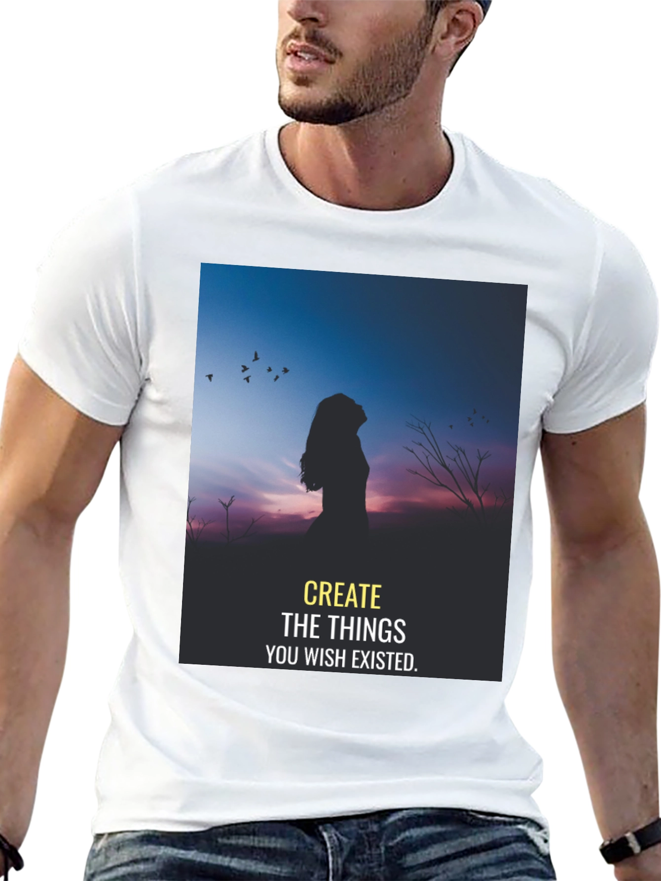 Inspirational Silhouette T-Shirt: Dream It Create It