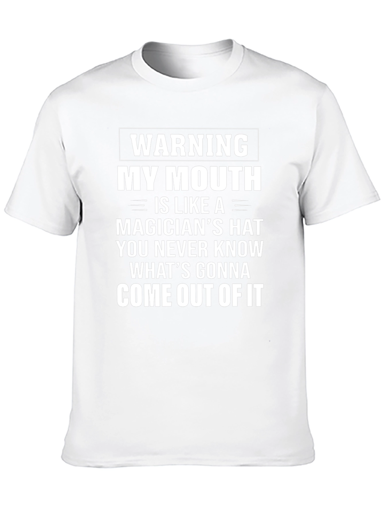 Warning My Mouth T-Shirt Funny Sarcastic Tee