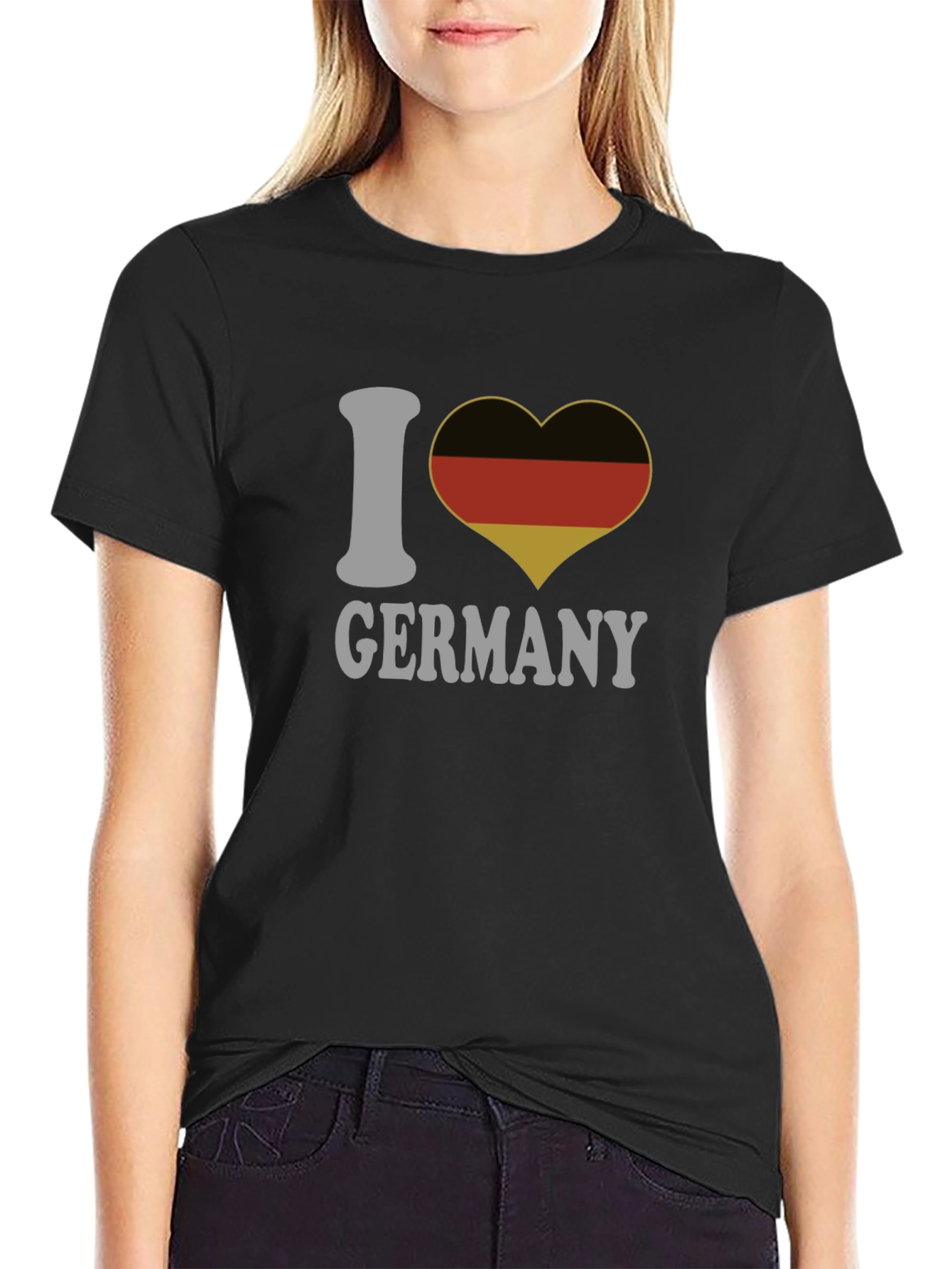 I Love Germany T-Shirt - Black German Pride Tee