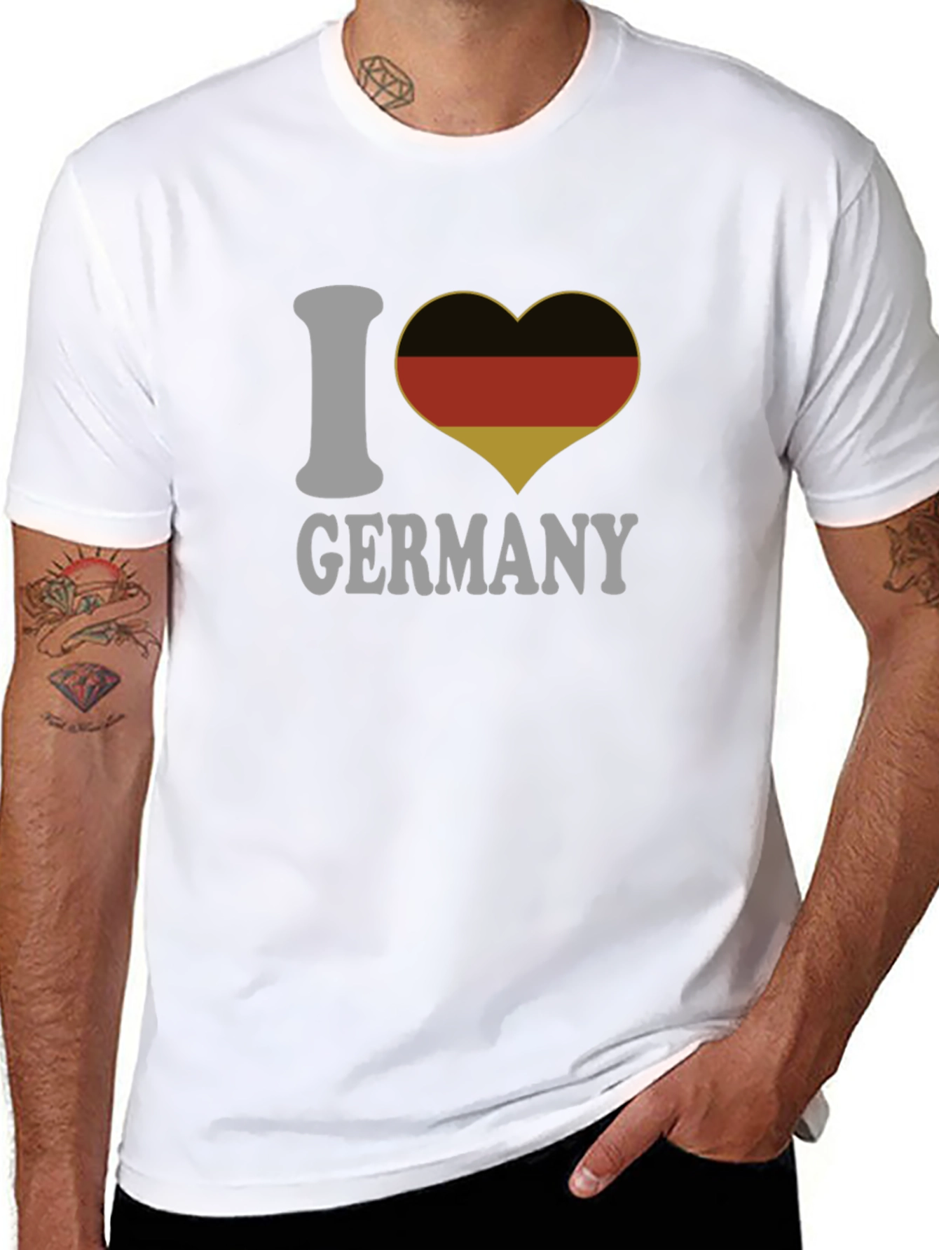 I Love Germany T-Shirt - Black German Pride Tee