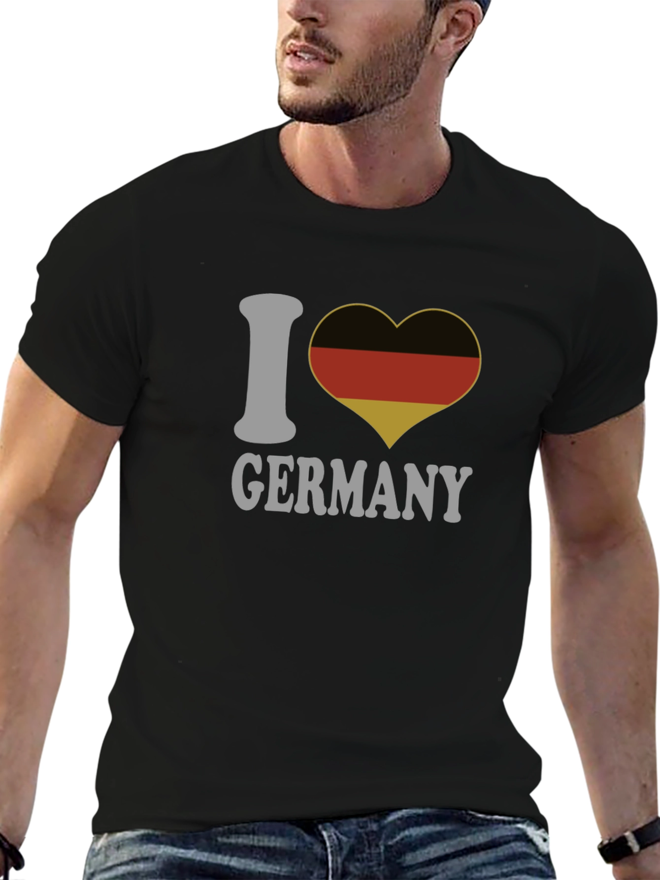 I Love Germany T-Shirt - Black German Pride Tee