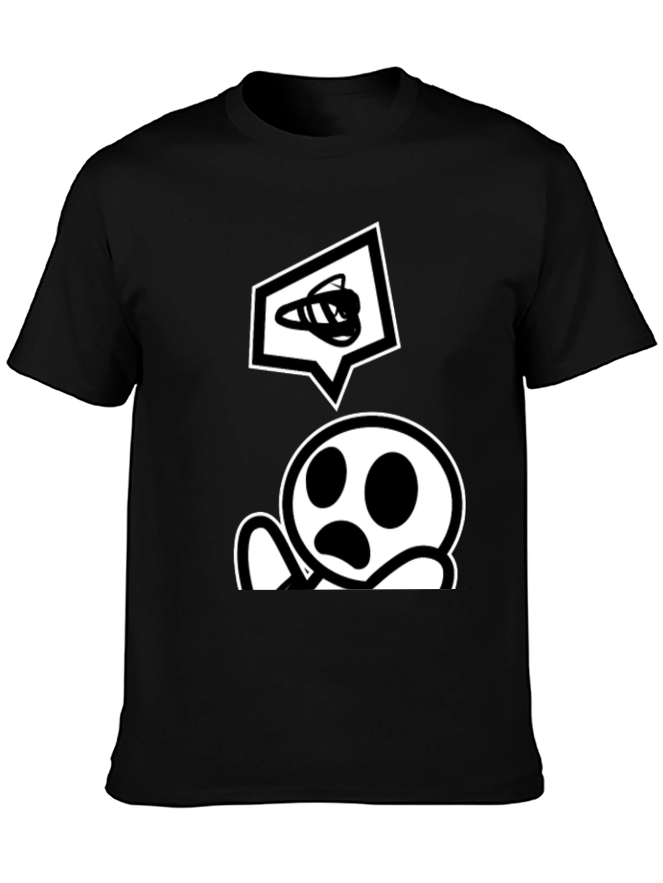 Cartoon Graphic T-Shirt - Classic Black Tee