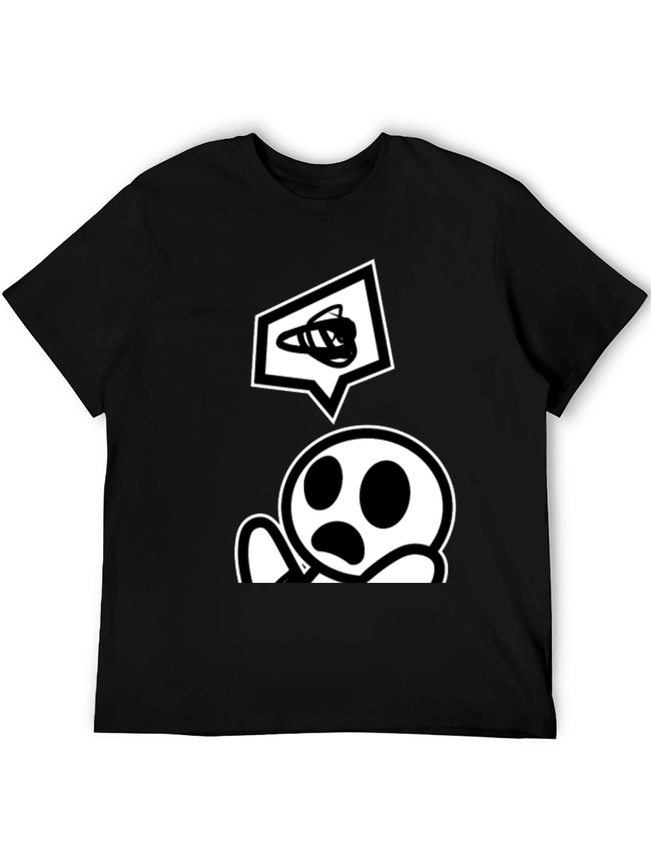 Cartoon Graphic T-Shirt - Classic Black Tee
