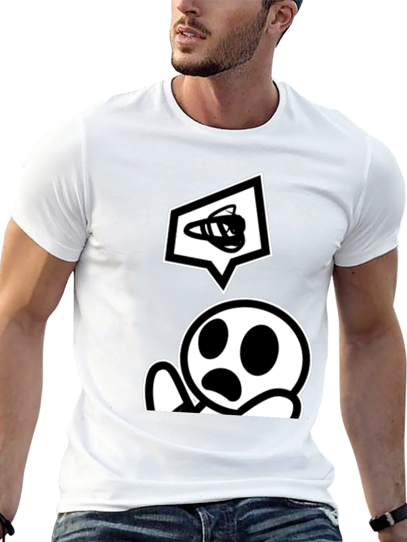 Cartoon Graphic T-Shirt - Classic Black Tee