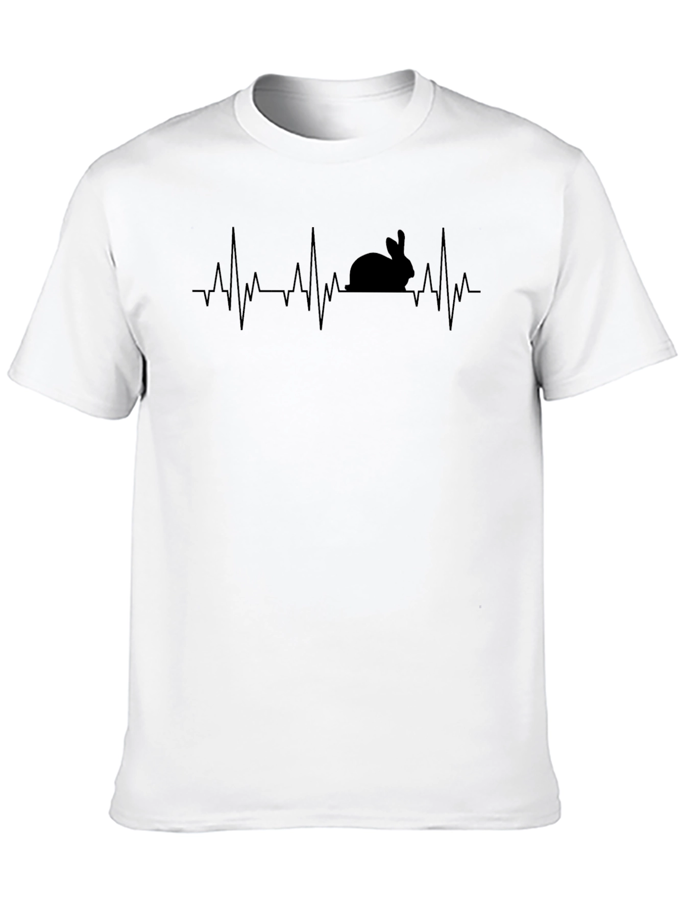 Rabbit Heartbeat T-Shirt - Quirky Animal Lover Tee