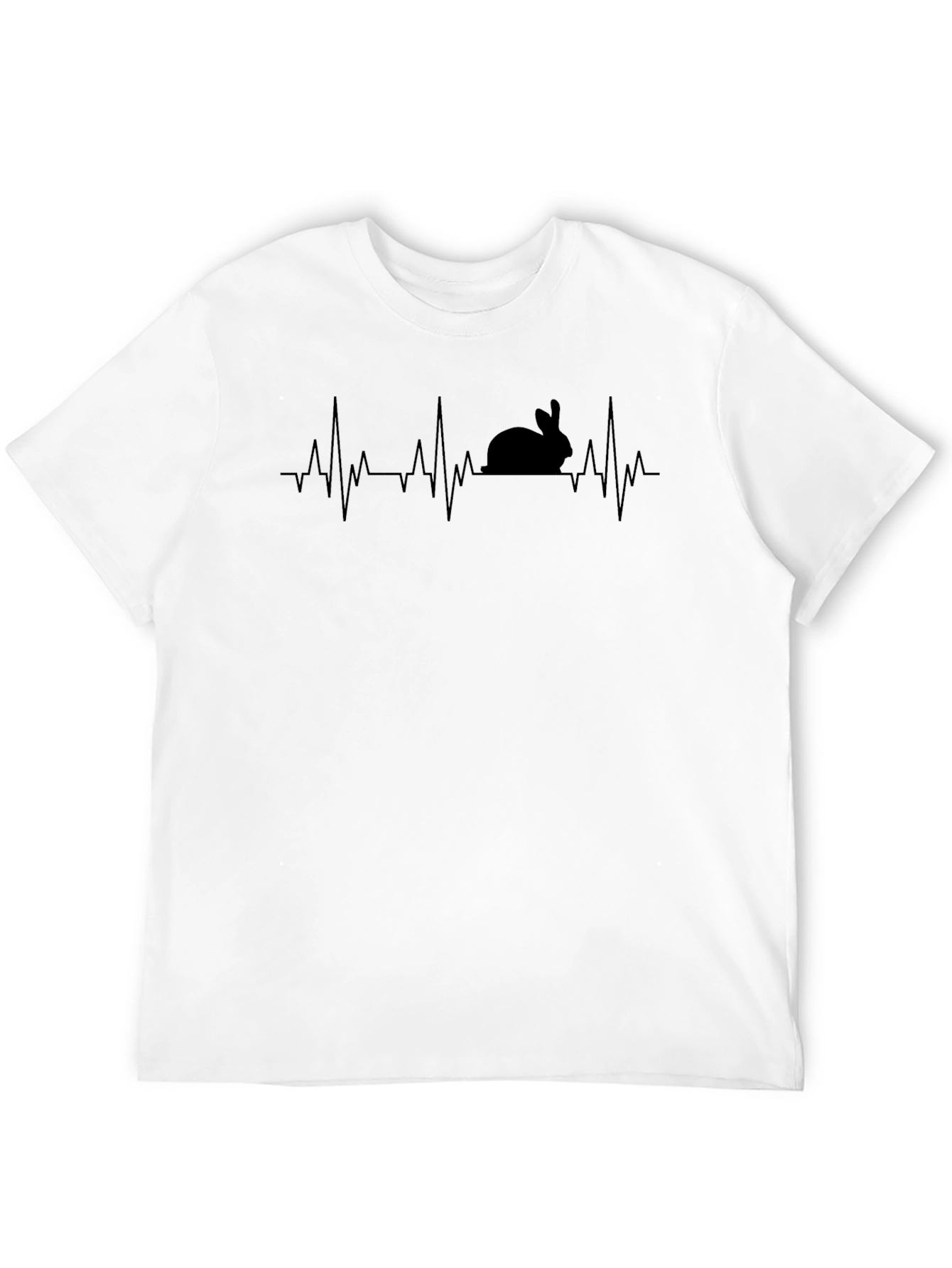 Rabbit Heartbeat T-Shirt - Quirky Animal Lover Tee