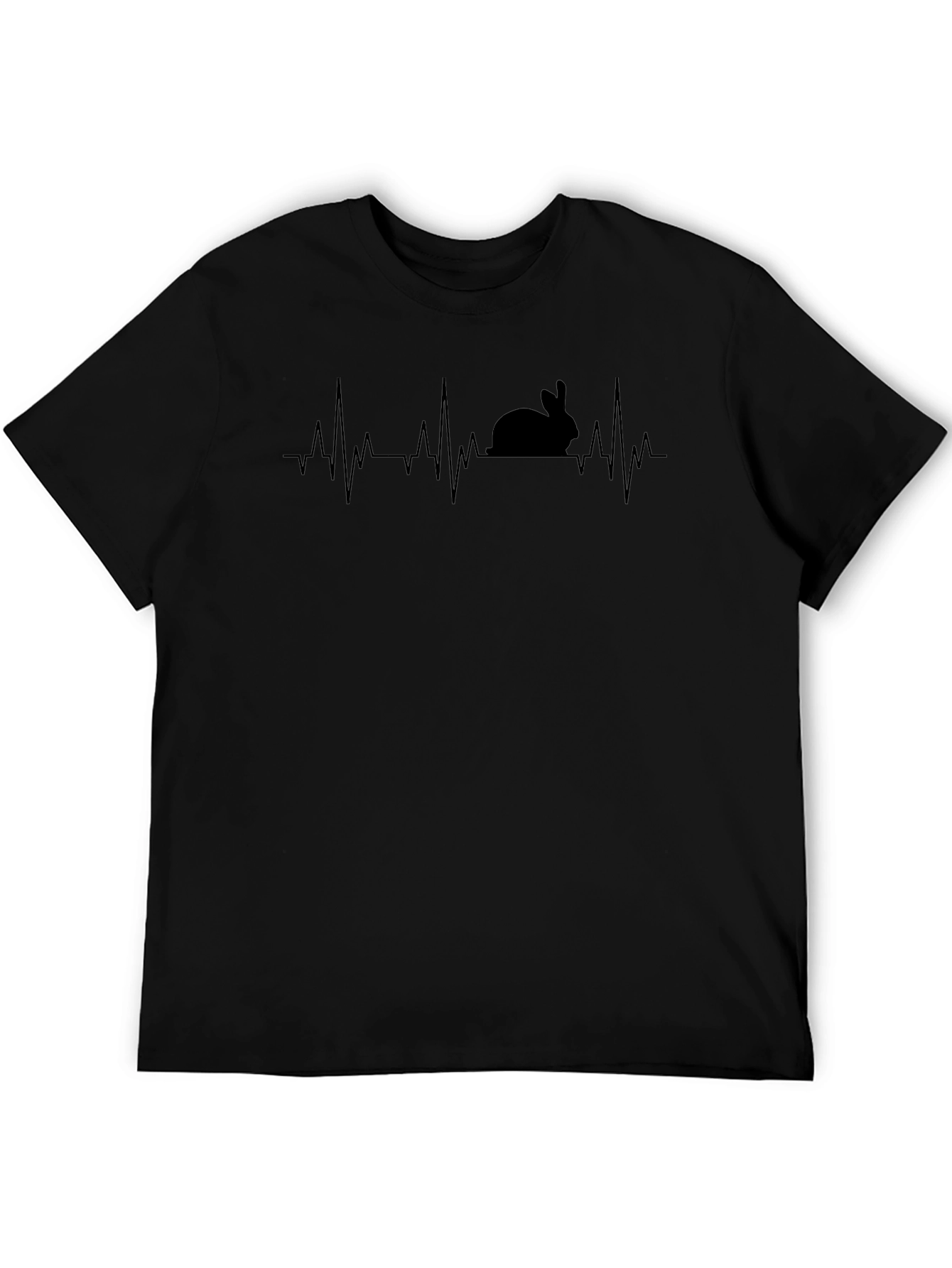 Rabbit Heartbeat T-Shirt - Quirky Animal Lover Tee