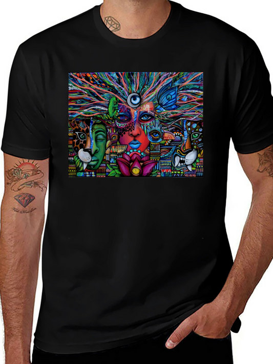 Psychedelic Vision Graphic Tee - Vivid Art Shirt