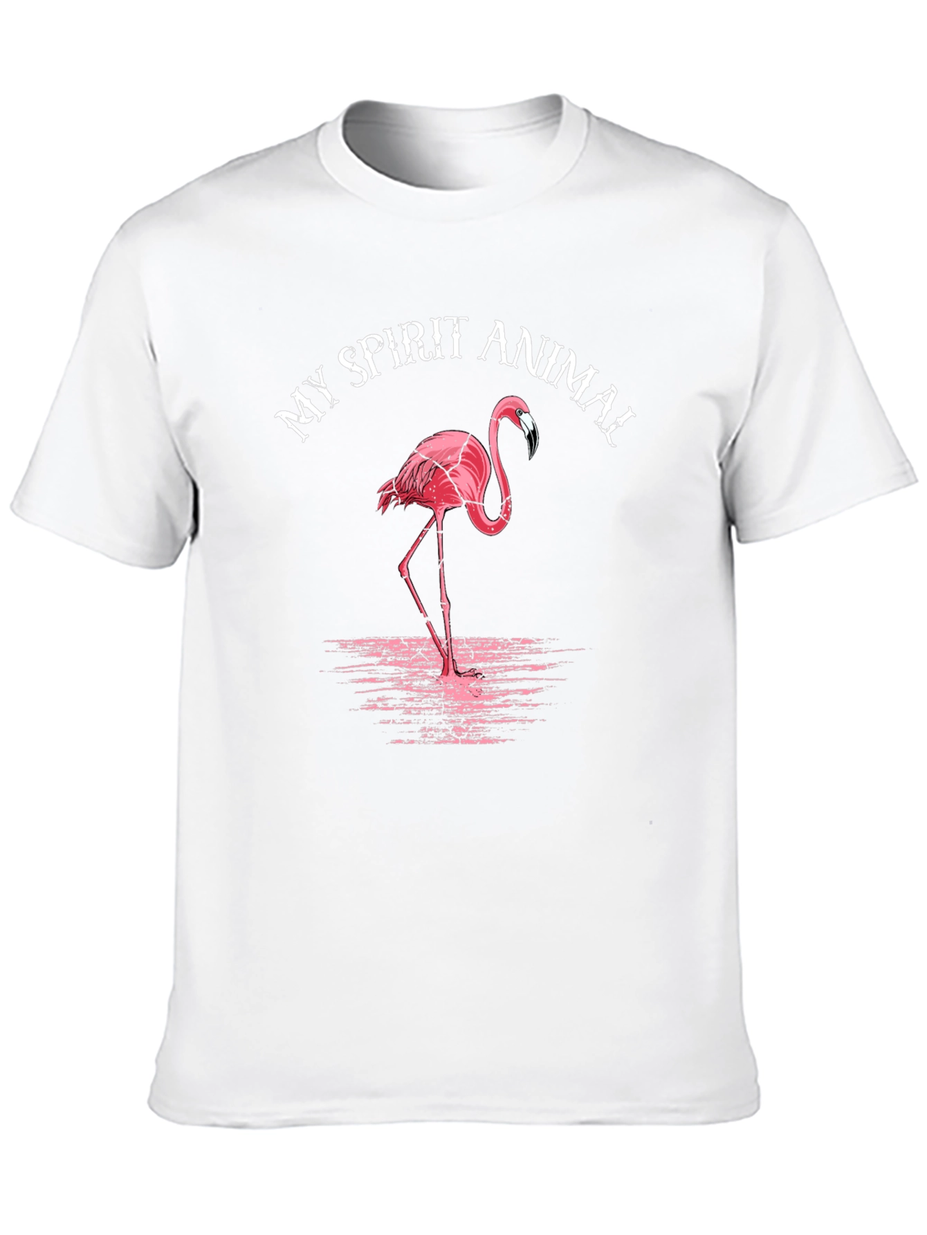 My Spirit Animal Flamingo T-Shirt Black Graphic Tee