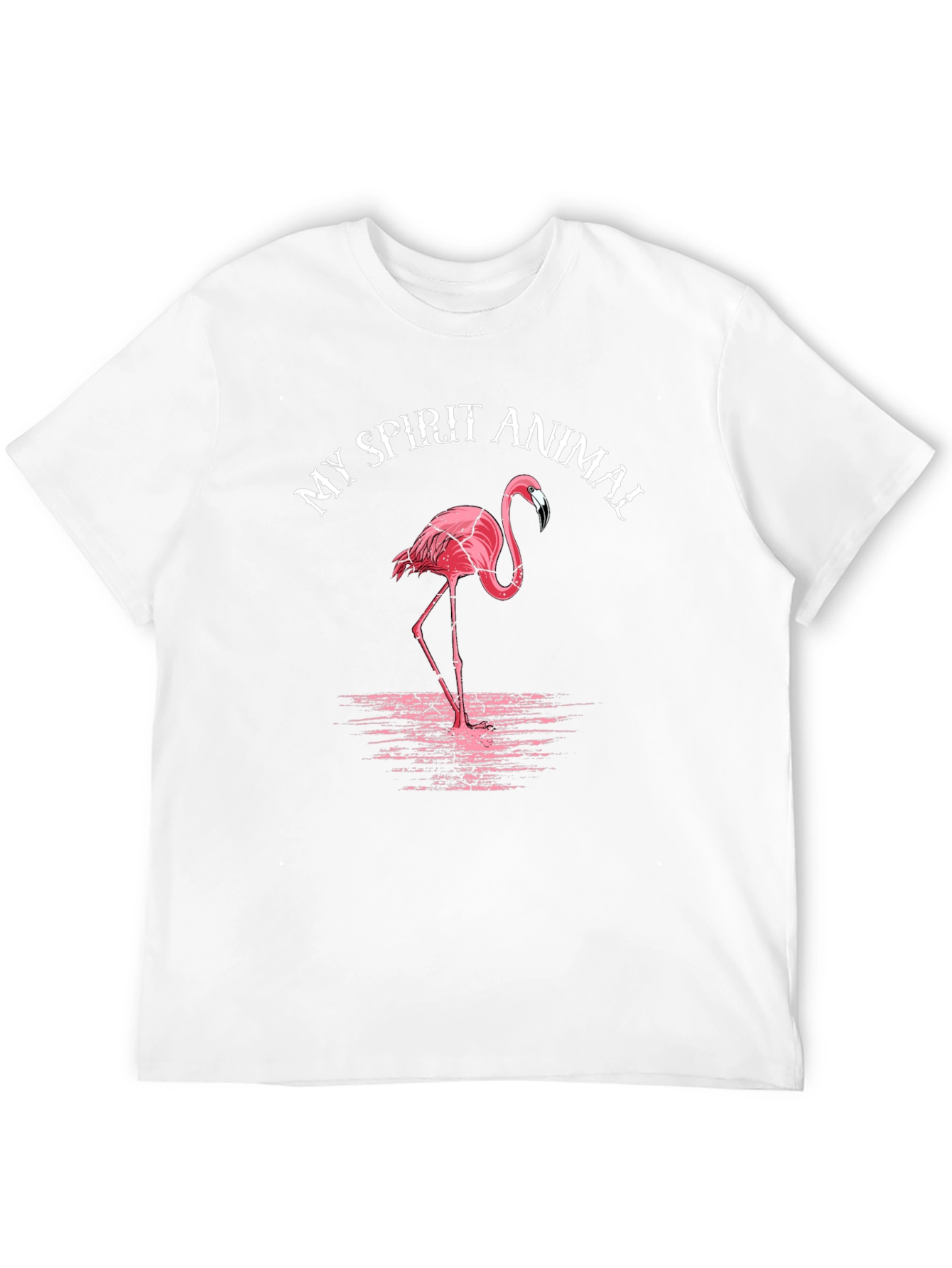 My Spirit Animal Flamingo T-Shirt Black Graphic Tee