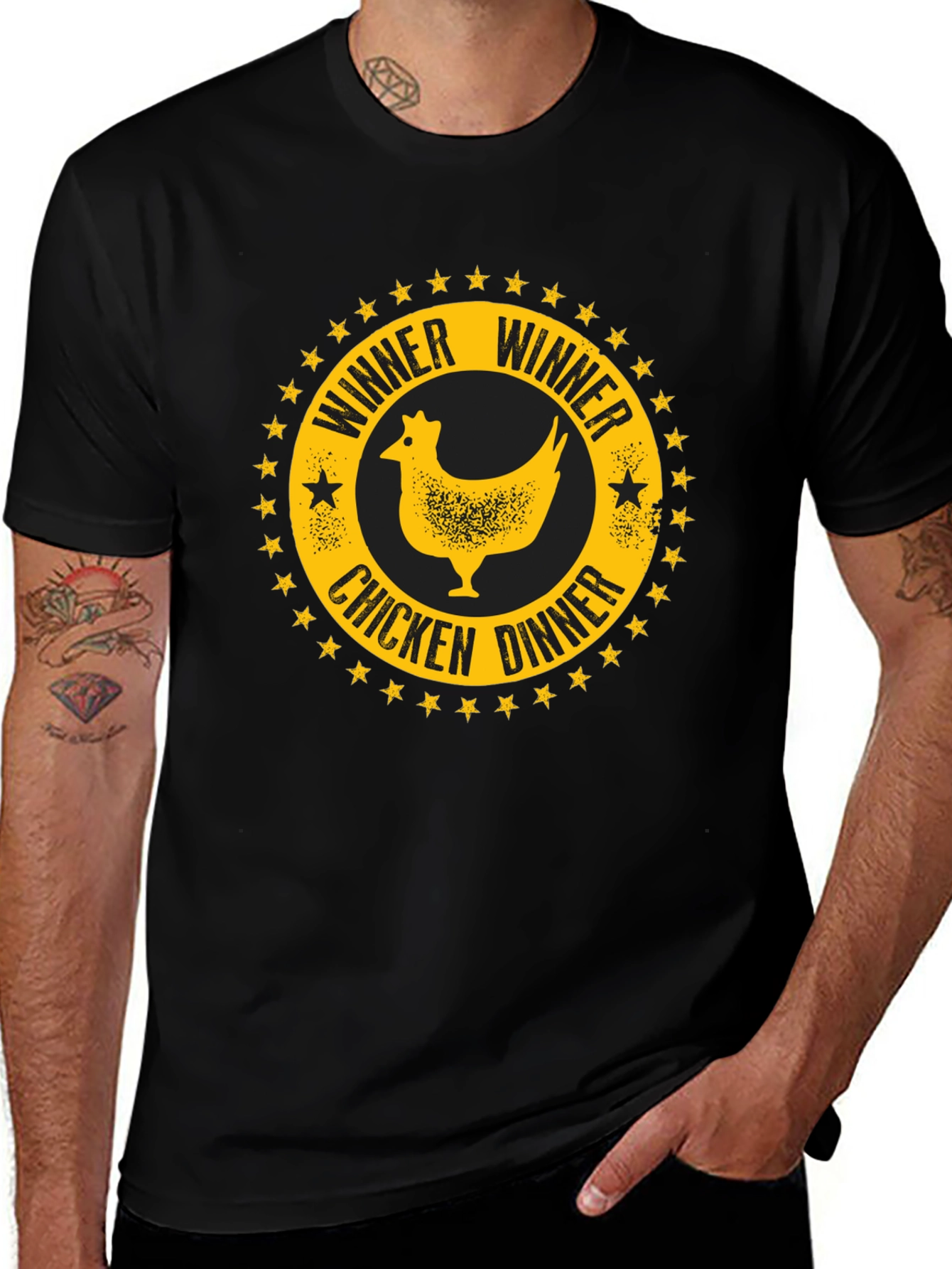 Winner Winner Chicken Dinner Black T-Shirt