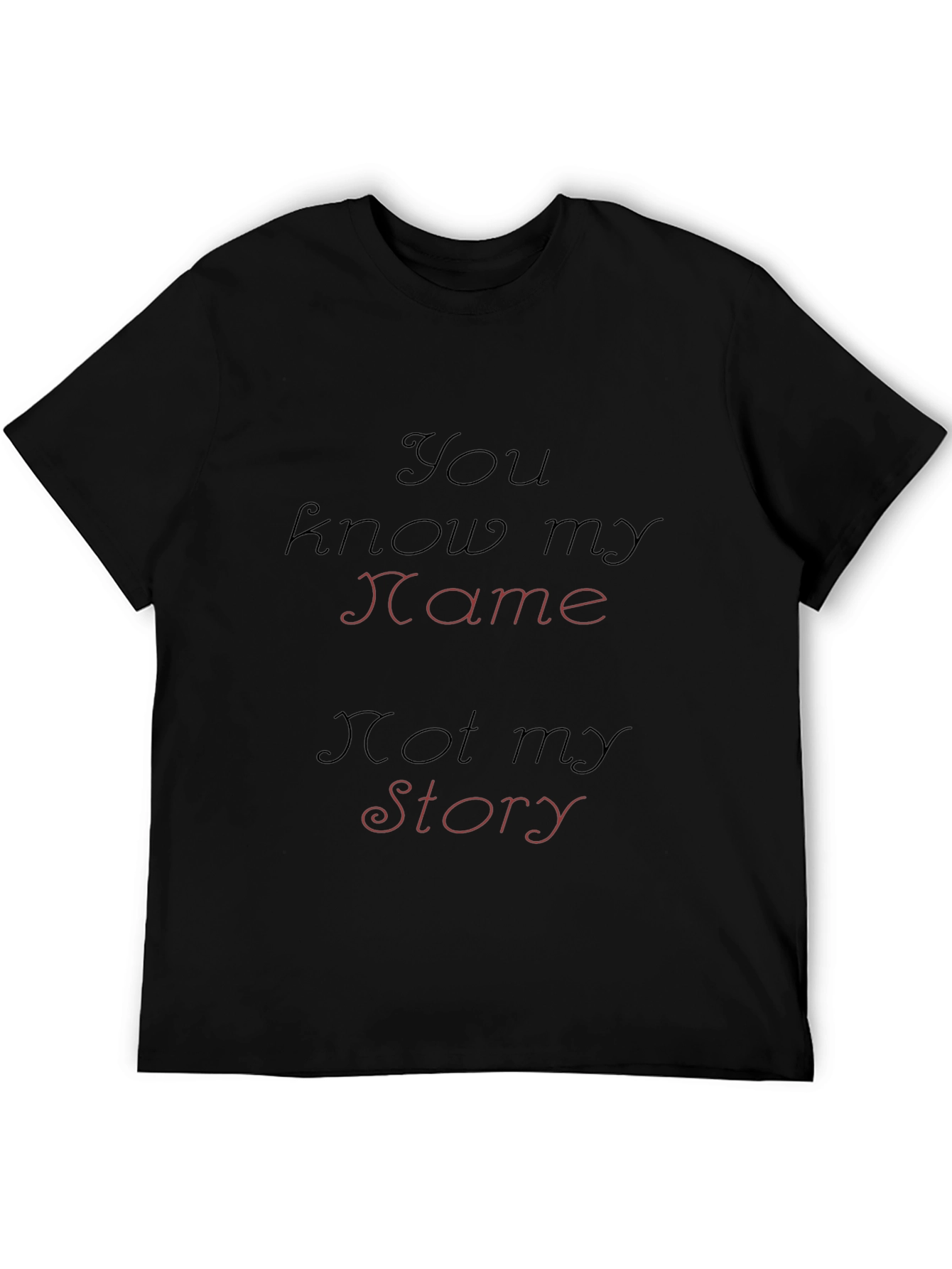 You Know My Name T-Shirt - Black