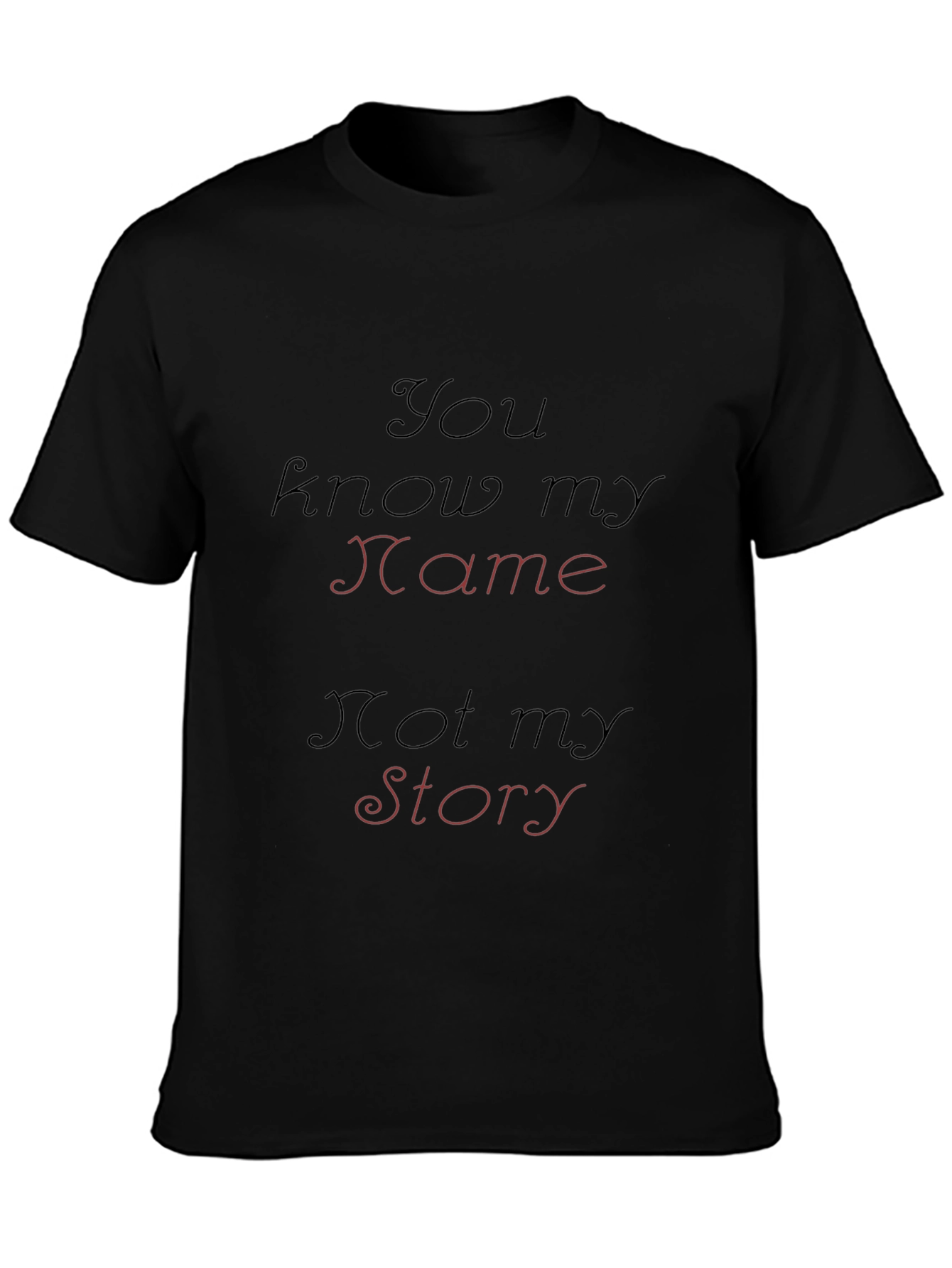 You Know My Name T-Shirt - Black