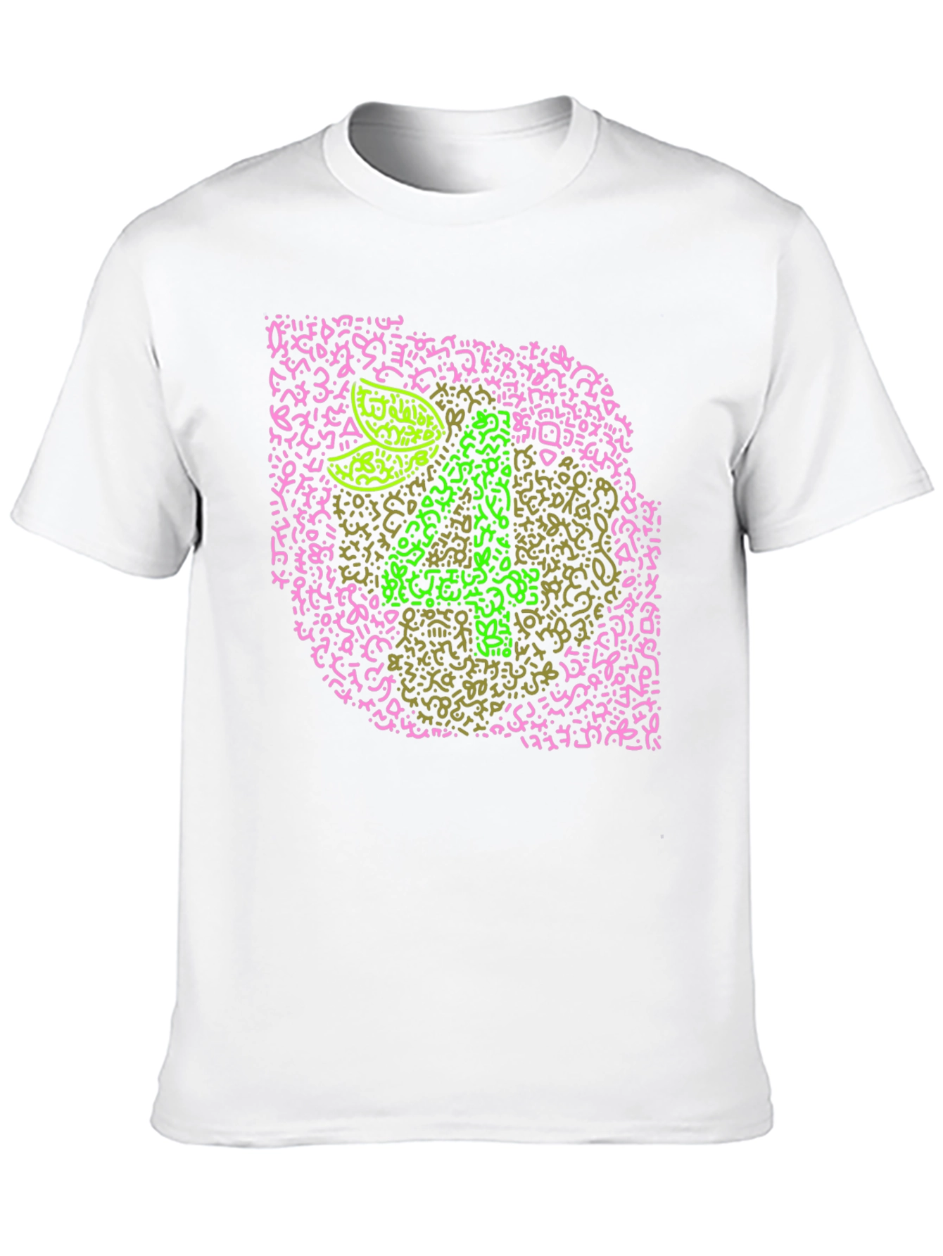 Eye Test Chart Tee - Black Crew Neck T-Shirt