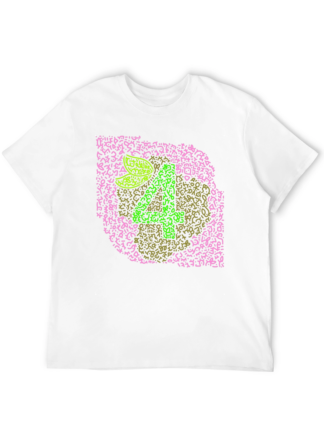 Eye Test Chart Tee - Black Crew Neck T-Shirt