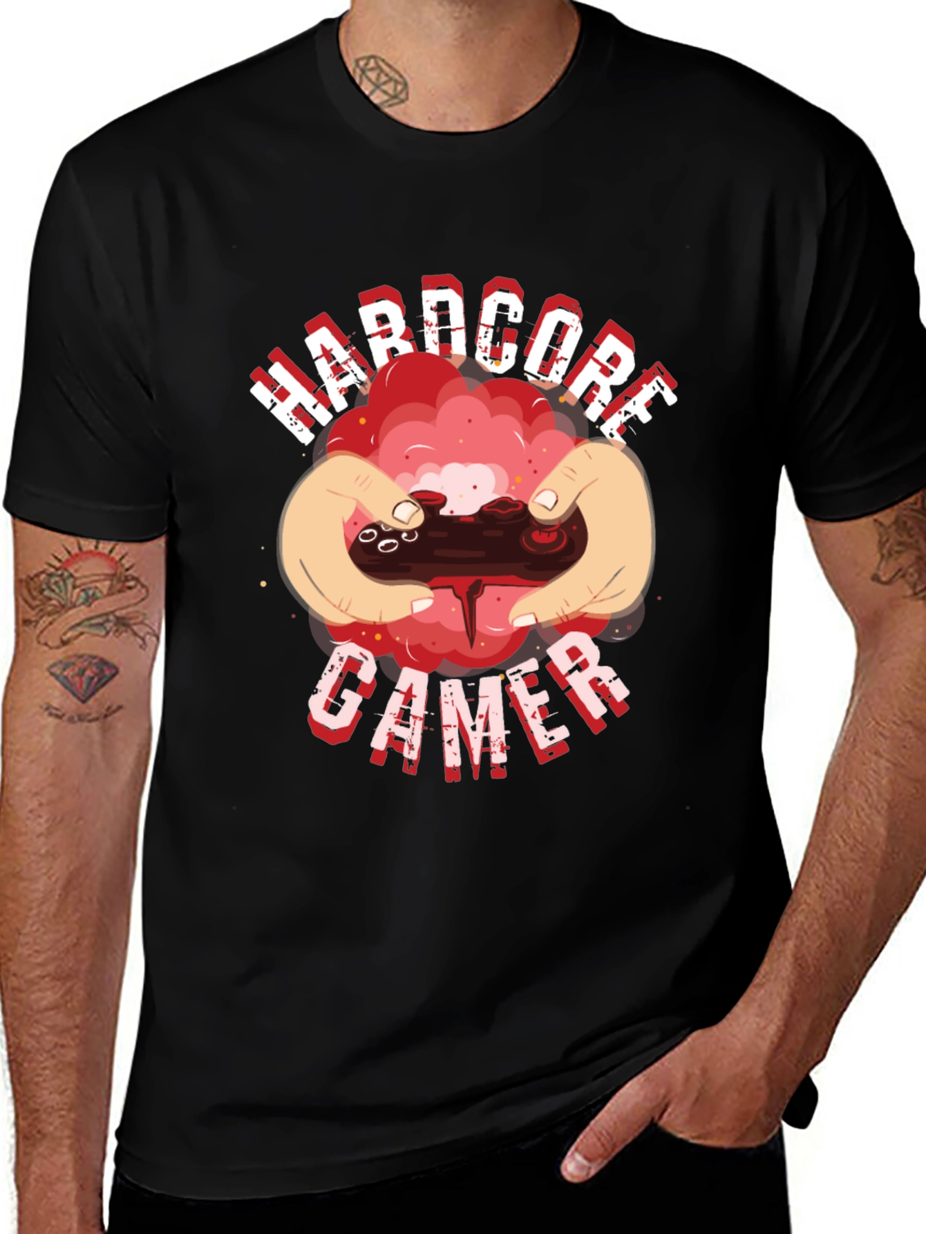 Hardcore Gamer Black T-Shirt