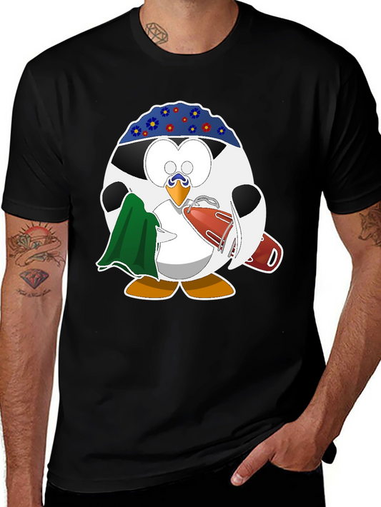 Lifeguard Penguin Graphic T-Shirt - Black