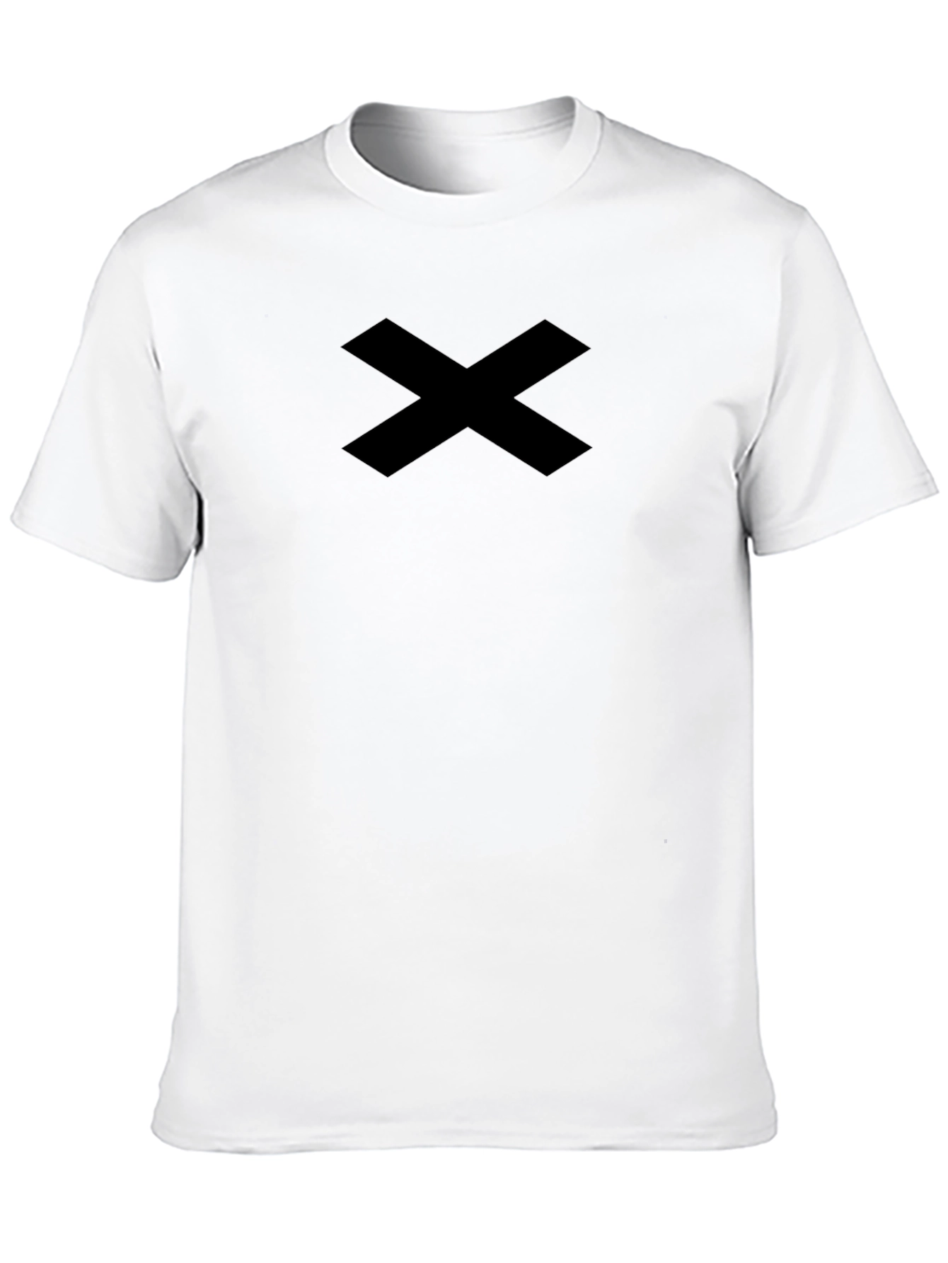 Black Graphic Tee - Bold X Design