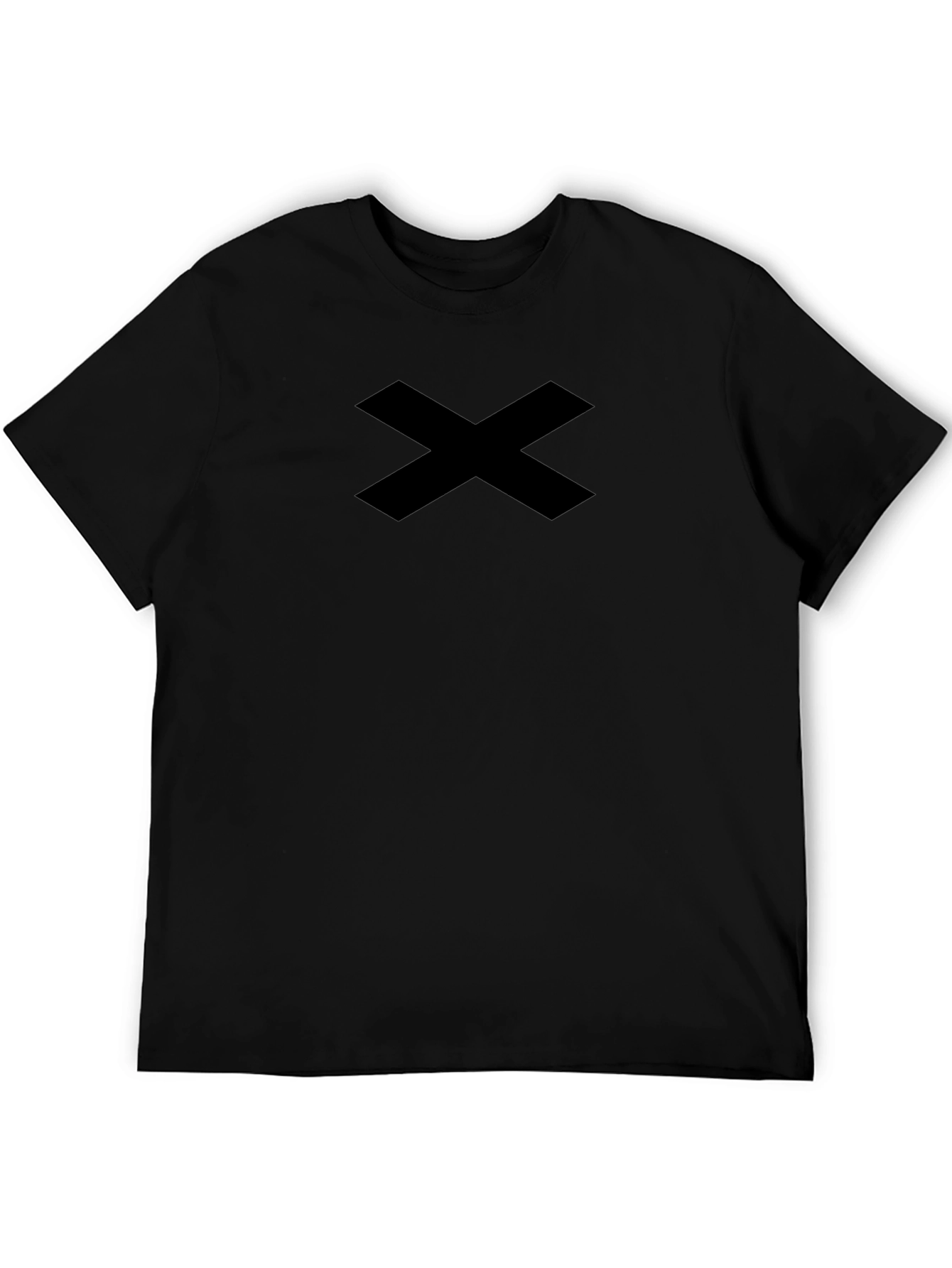 Black Graphic Tee - Bold X Design
