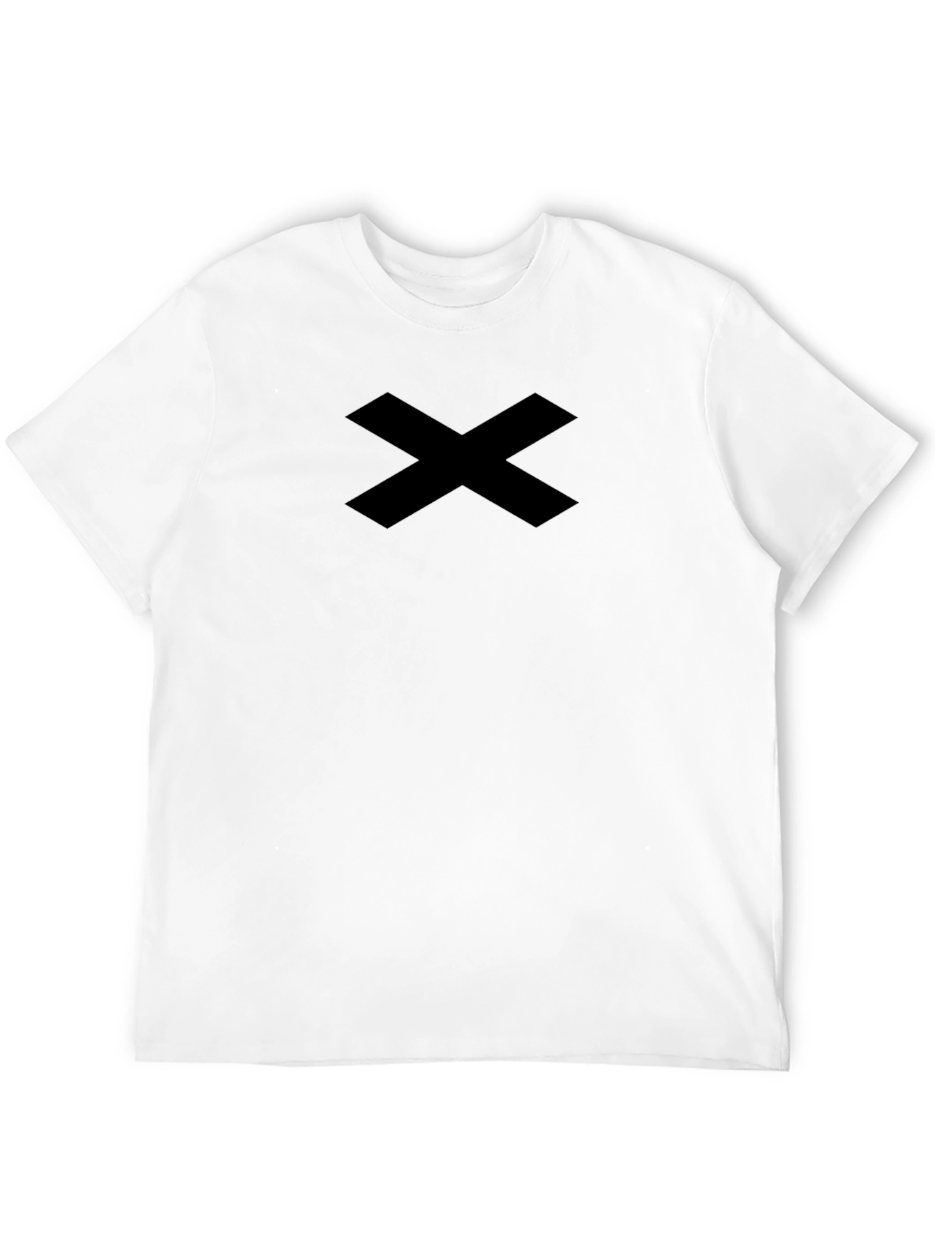 Black Graphic Tee - Bold X Design