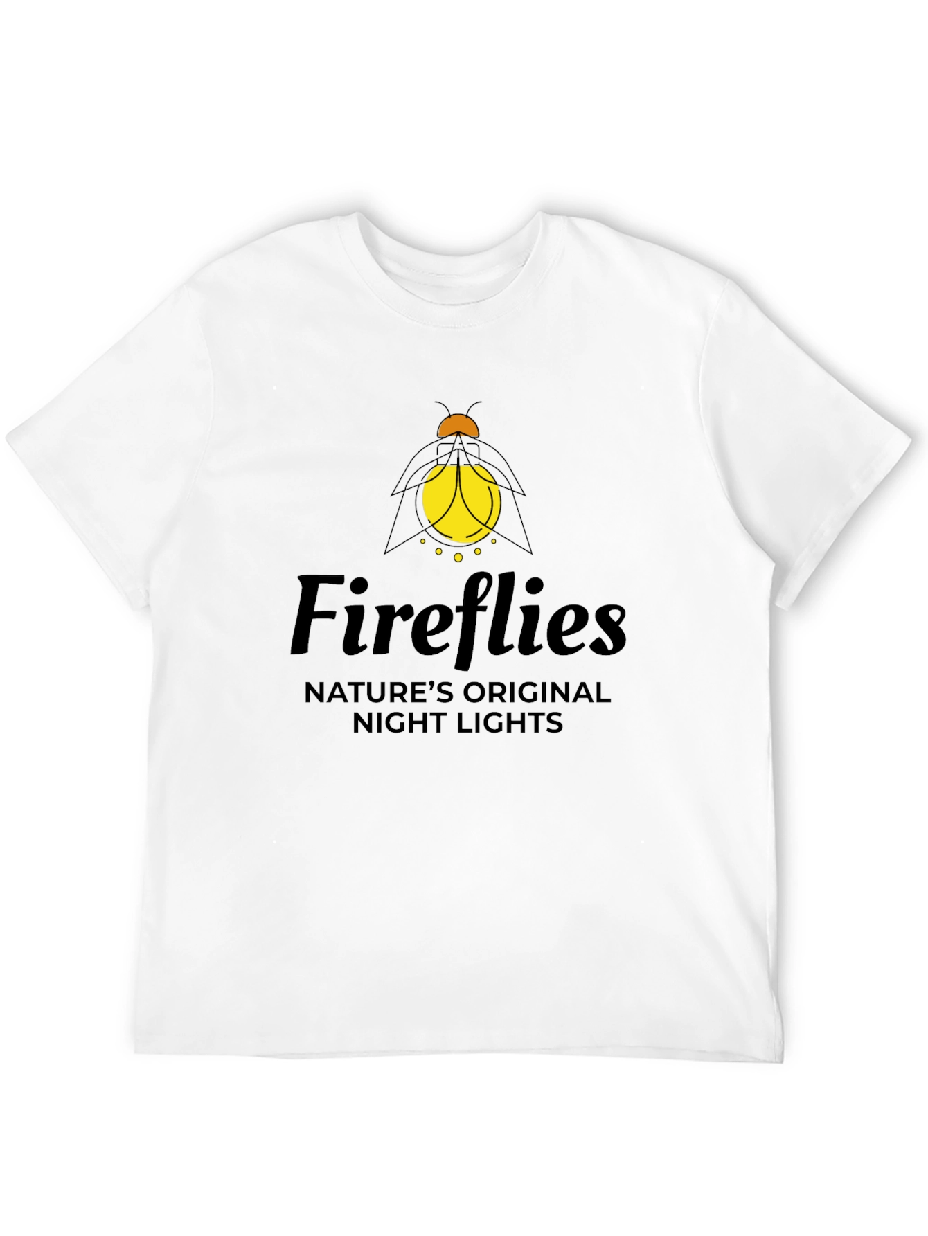 Fireflies Natures Night Lights Black T-Shirt