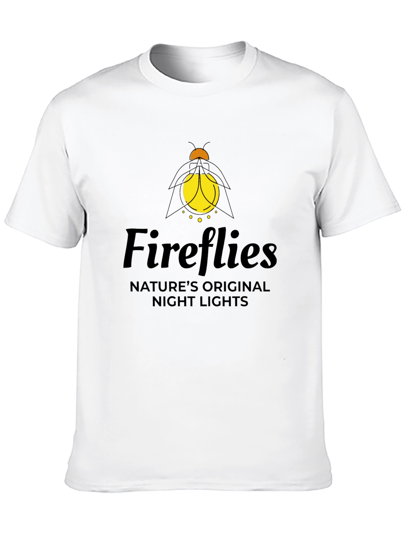 Fireflies Natures Night Lights Black T-Shirt