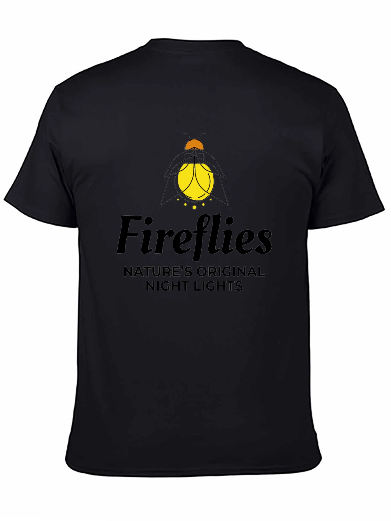 Fireflies Natures Night Lights Black T-Shirt