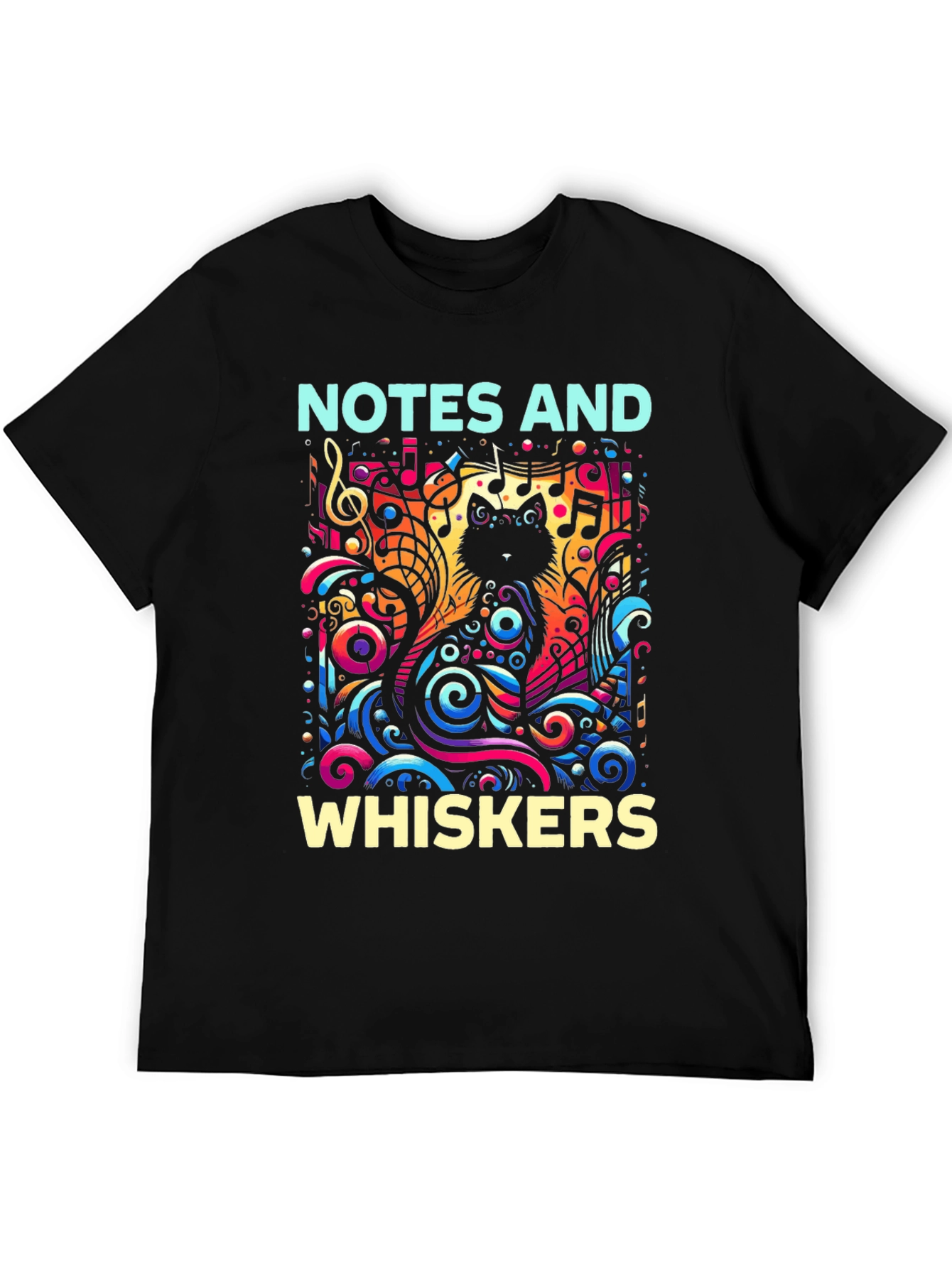 Notes and Whiskers Graphic Tee