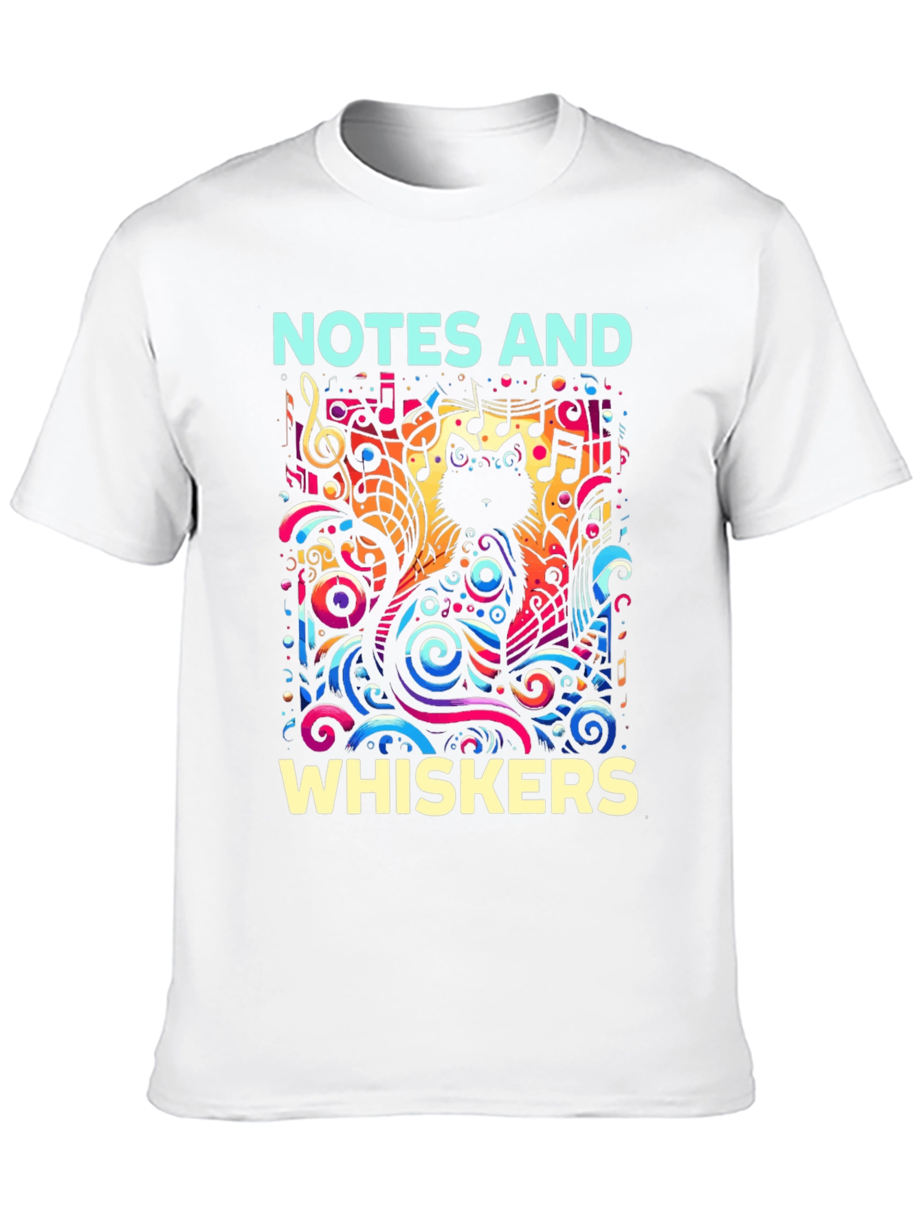 Notes and Whiskers Graphic Tee