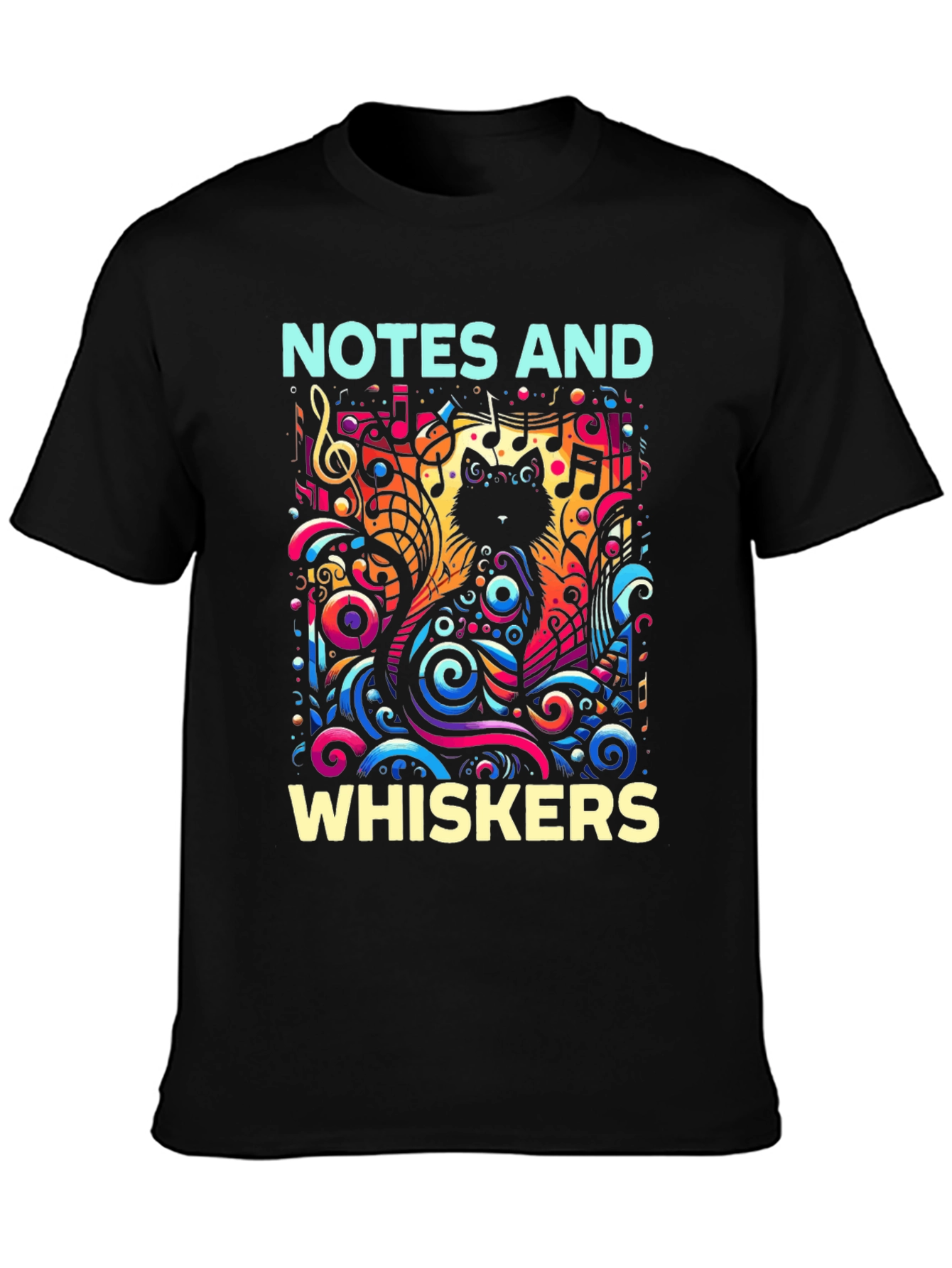 Notes and Whiskers Graphic Tee