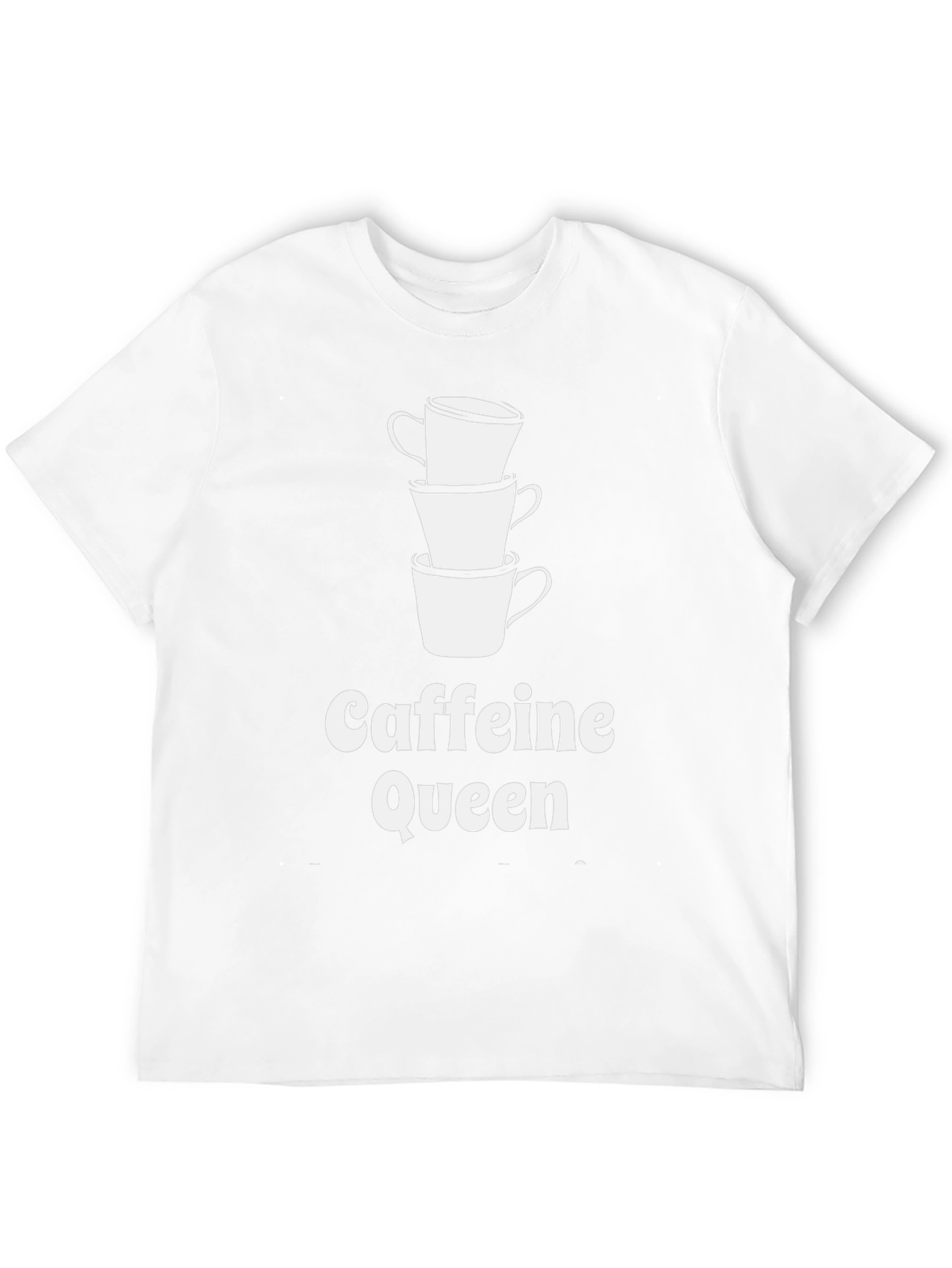 Caffeine Queen Graphic Tee - Stacked Coffee Cups