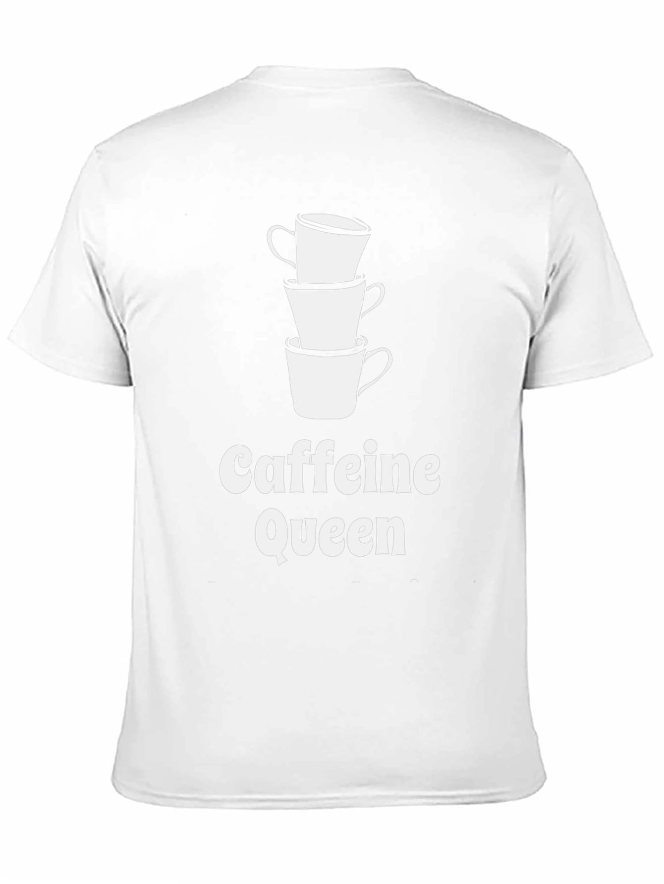 Caffeine Queen Graphic Tee - Stacked Coffee Cups