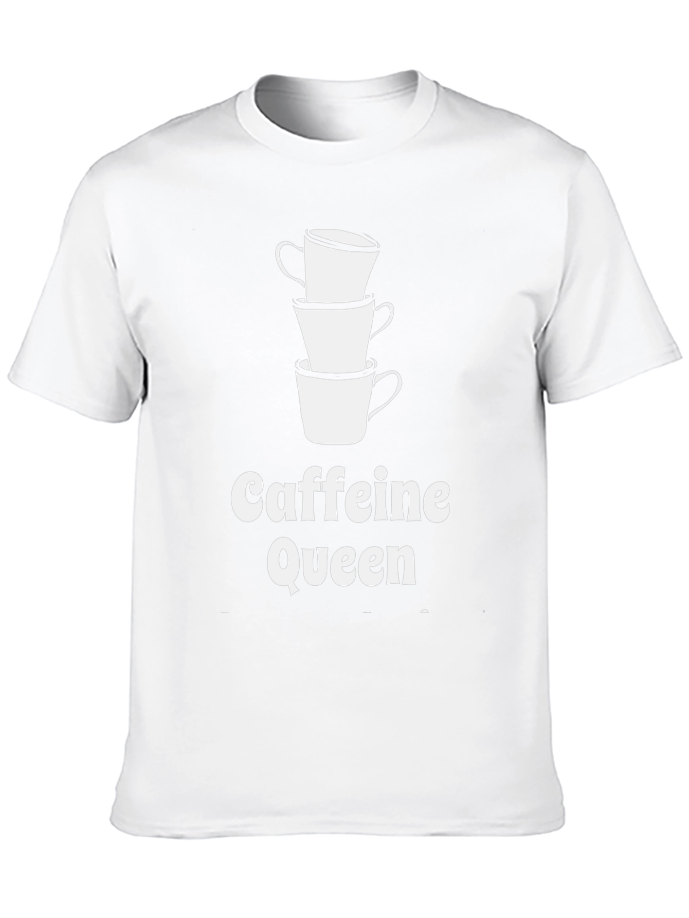 Caffeine Queen Graphic Tee - Stacked Coffee Cups